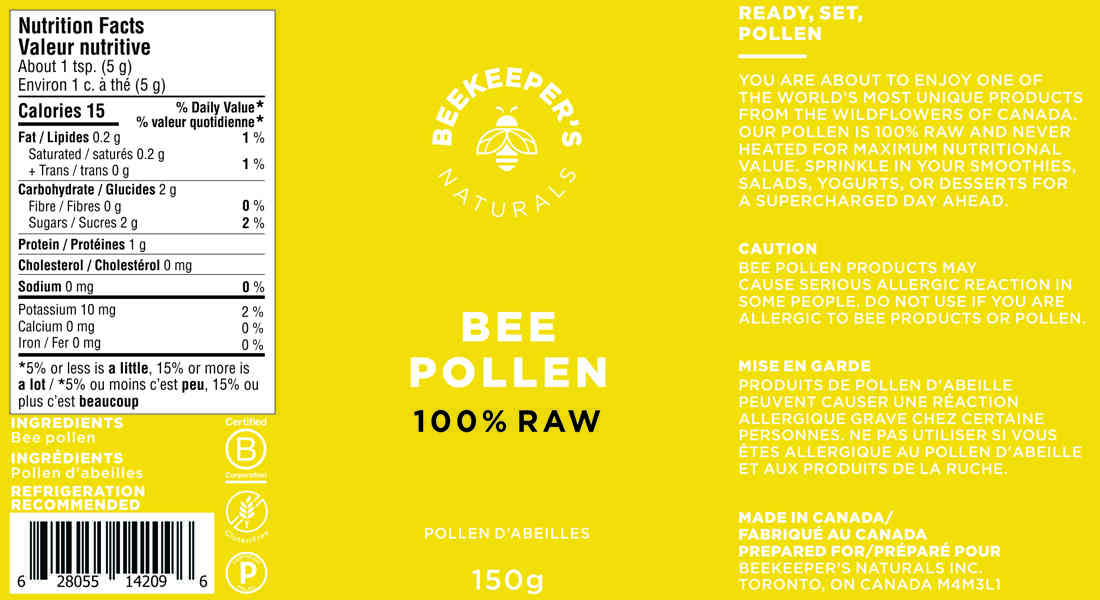 Beekeepers Naturals Bee Pollen, Raw, Never Heated, Nutrient Dense, 150g - Image 5