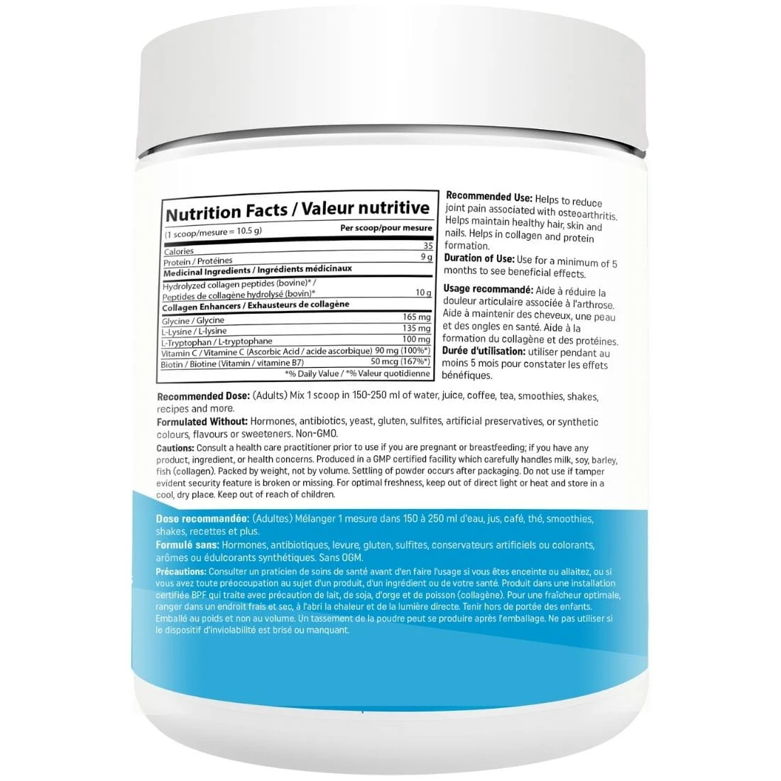 BestVitamin Best Grass Fed Collagen Peptides, 100% Pure & Flavourless Powder, 500g - Image 3