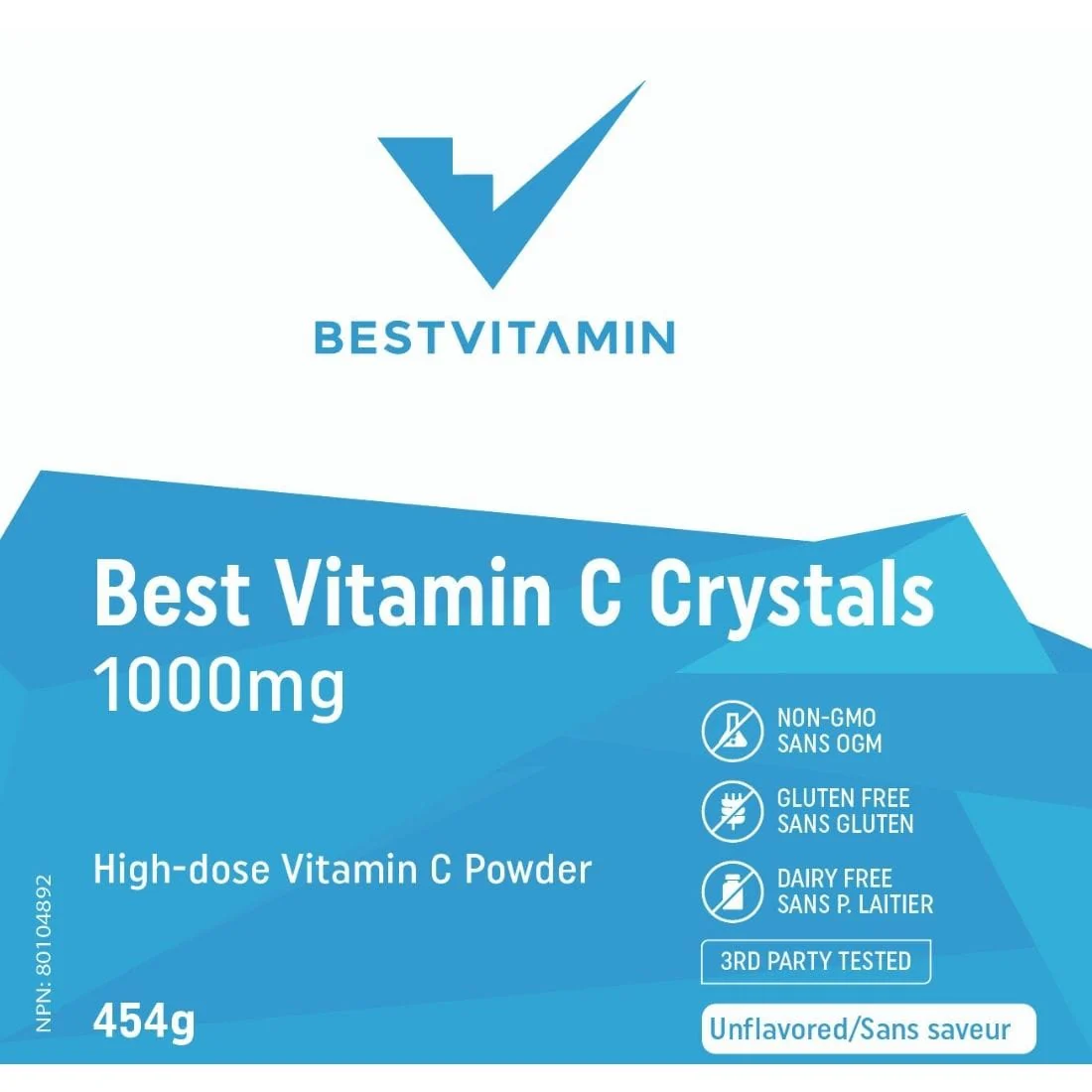 BestVitamin Best Vitamin C Crystals 1000mg, High Dose Pure Ascorbic Acid Vitamin C Powder with Scoop, 454g - Image 4