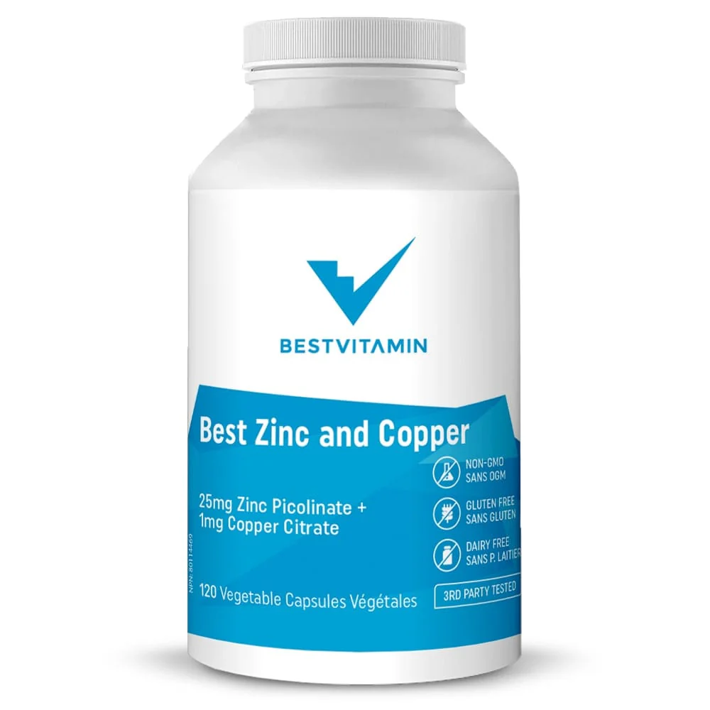 BestVitamin Best Zinc Copper 25mg + 1mg, Enhanced Absorption, Healthy Immune Function - Image 6