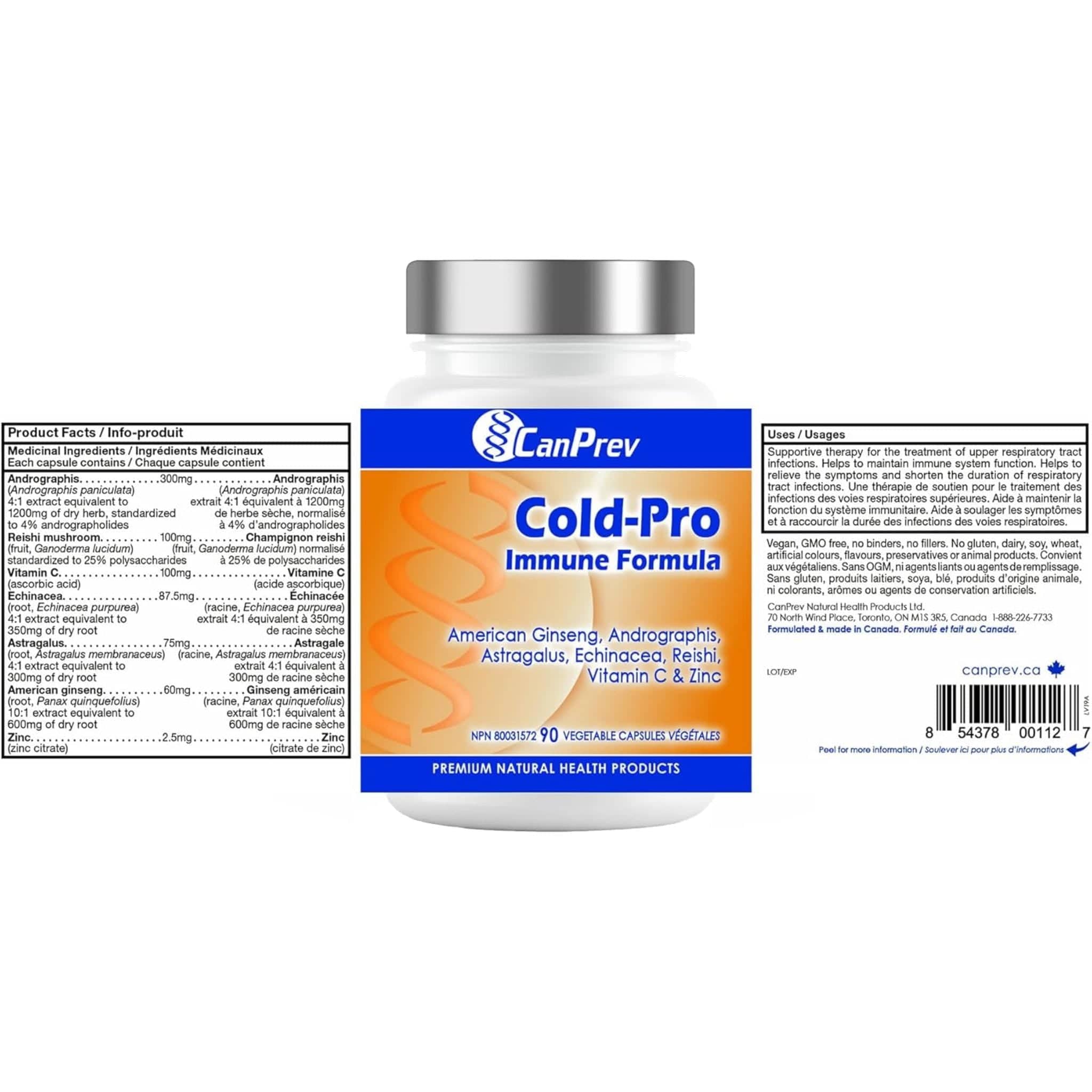 CanPrev Cold-Pro Immune Formula, 90 Vegicaps - Image 3