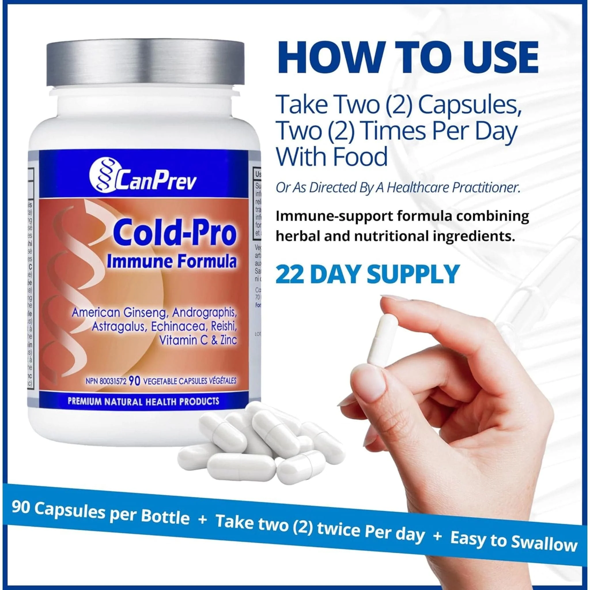 CanPrev Cold-Pro Immune Formula, 90 Vegicaps - Image 7