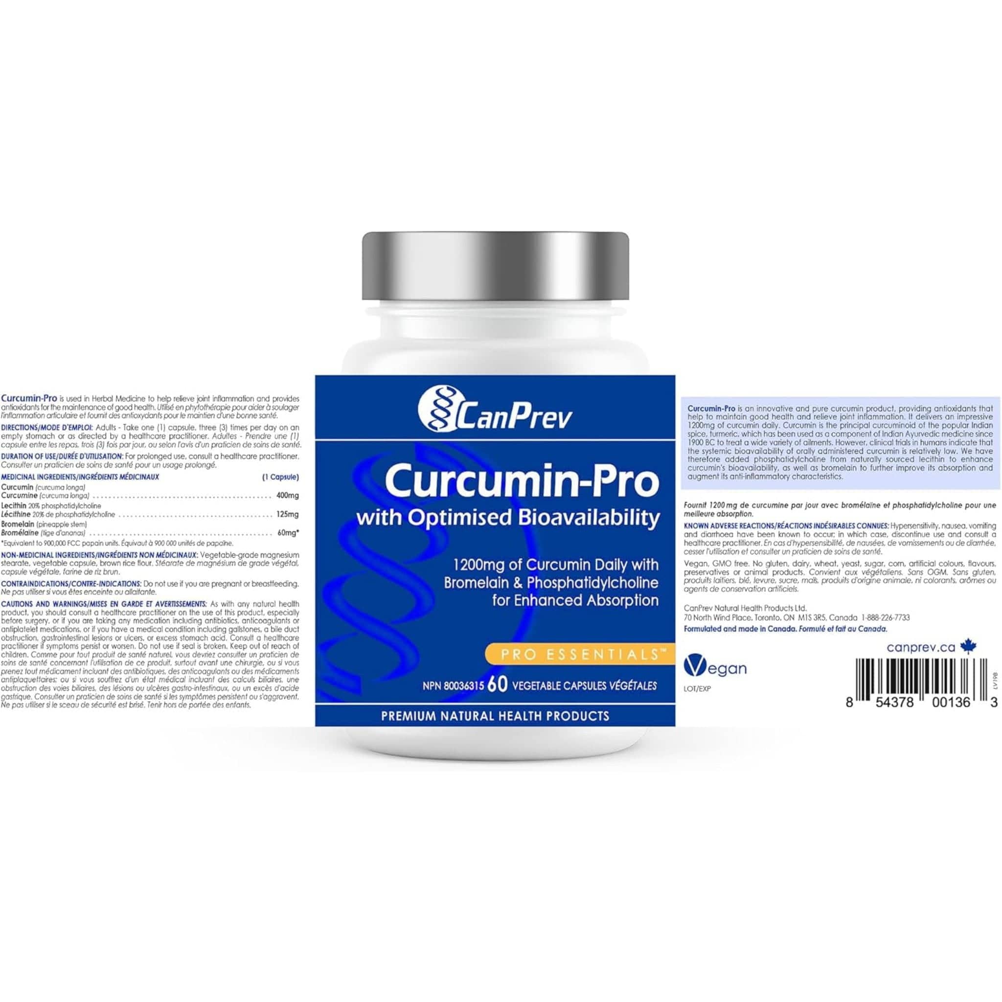 CanPrev Curcumin-Pro (with Optimized Bioavailability), 60 Vegicaps - Image 3