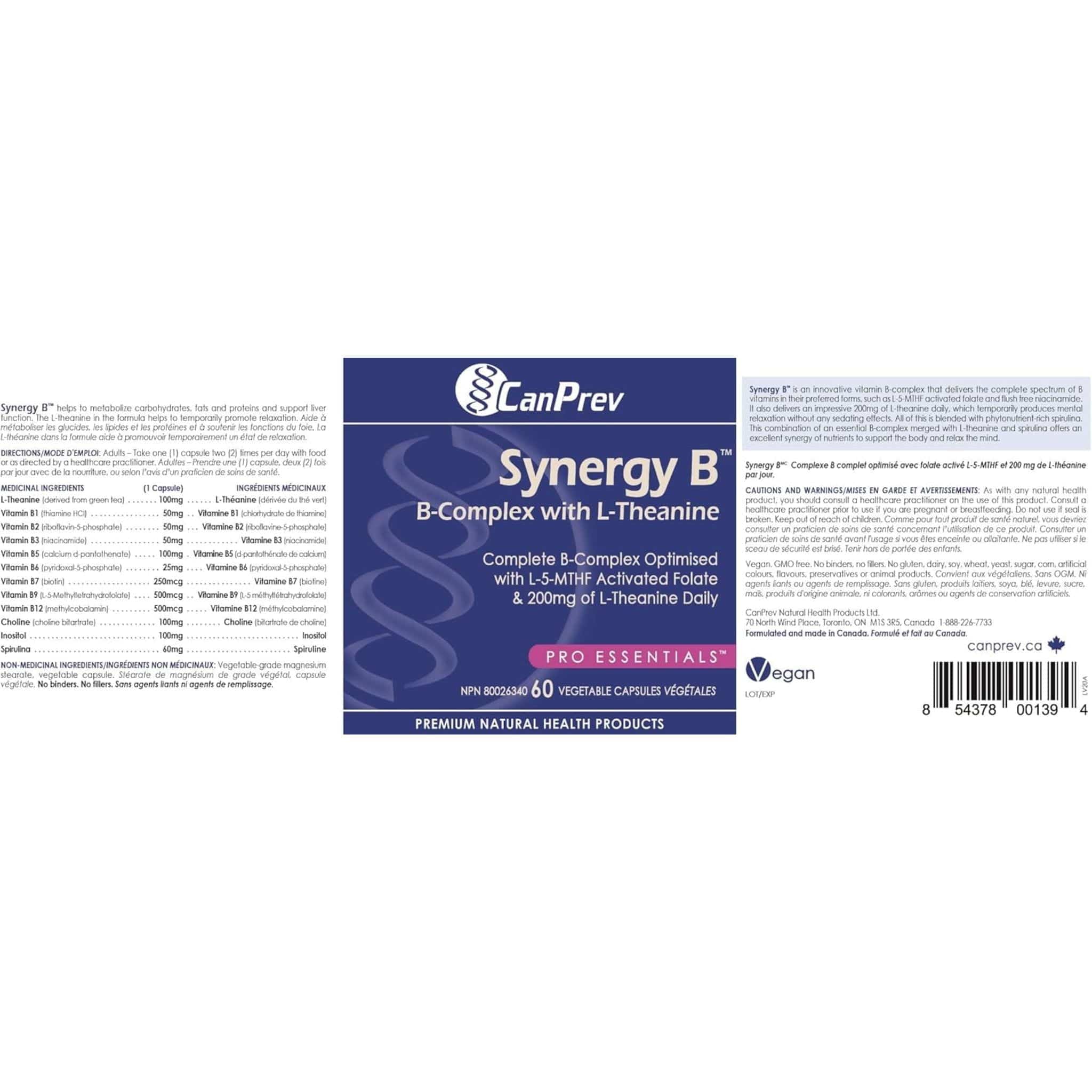 CanPrev Synergy B, 60 Vegicaps - Image 3