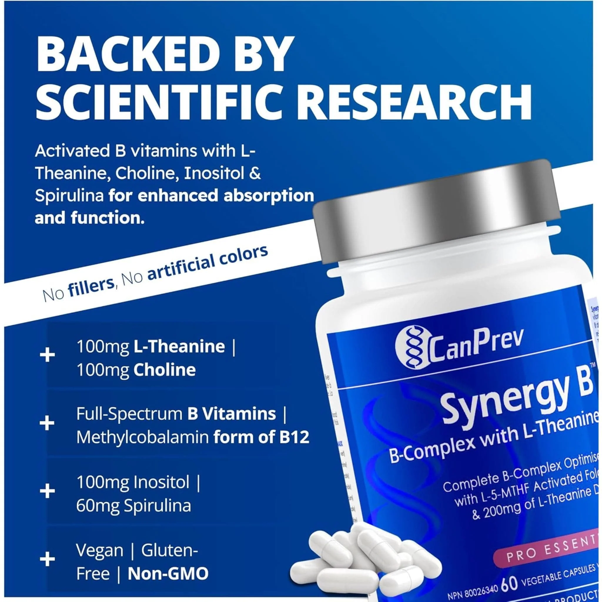 CanPrev Synergy B, 60 Vegicaps - Image 5