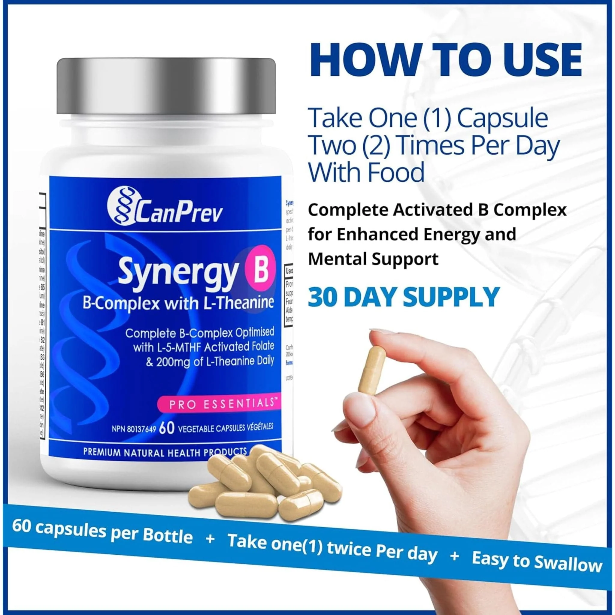CanPrev Synergy B, 60 Vegicaps - Image 7