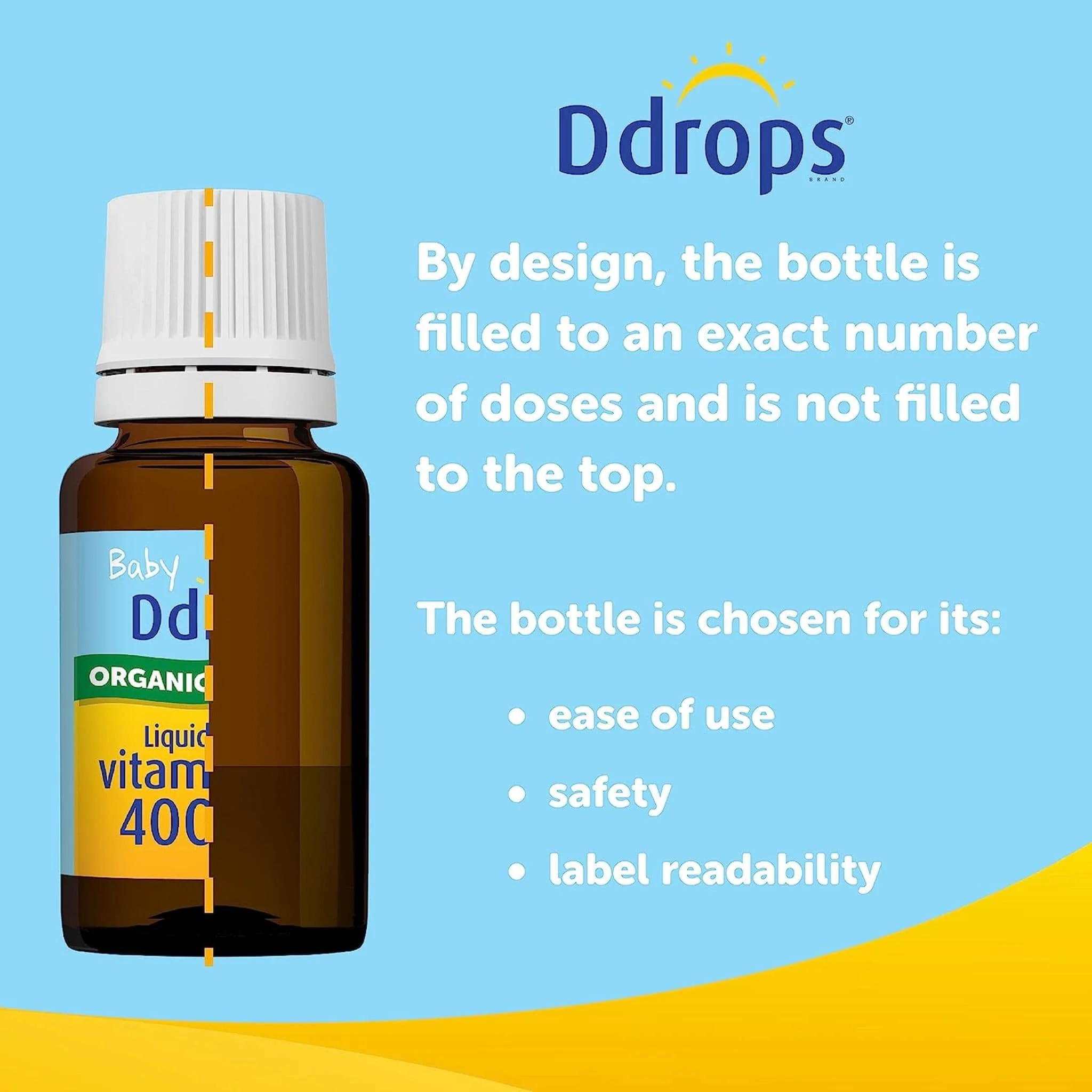 Ddrops Baby Ddrops Liquid Vitamin D3 Drops 400IU in a Base of Coconut Oil, 90 Drops / 2.5ml - Image 3