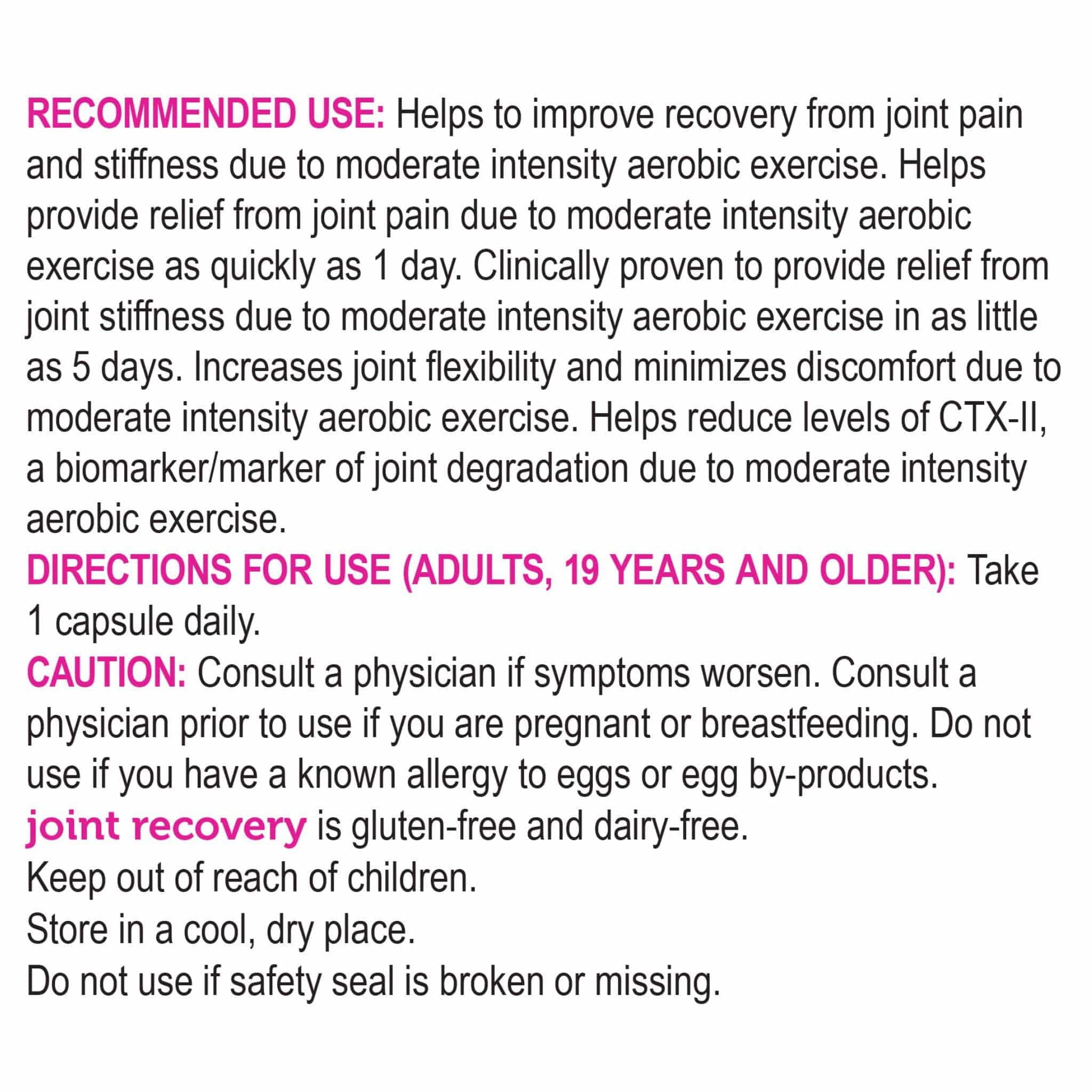 Genuine Health Joint Recovery NEM, Starts working in as little as 1 day, 60 Capsules - Image 3