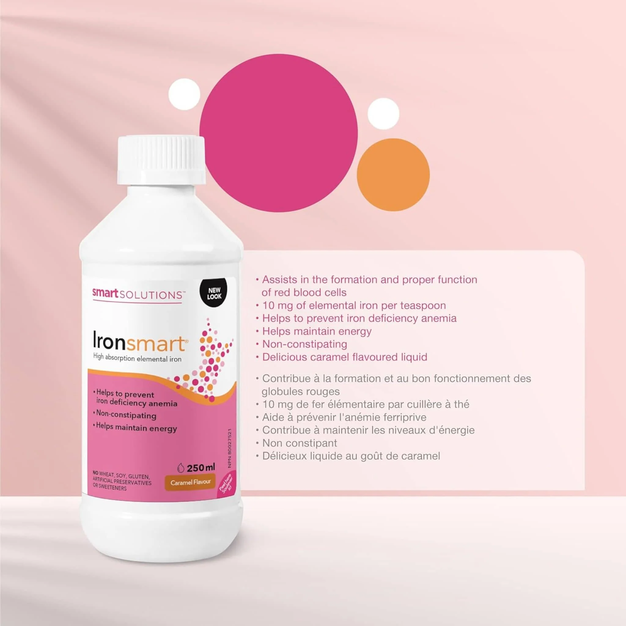 Smart Solutions Ironsmart Liquid Iron Supplement, Non-constipating, Delicious Flavour, 250ml - Image 4