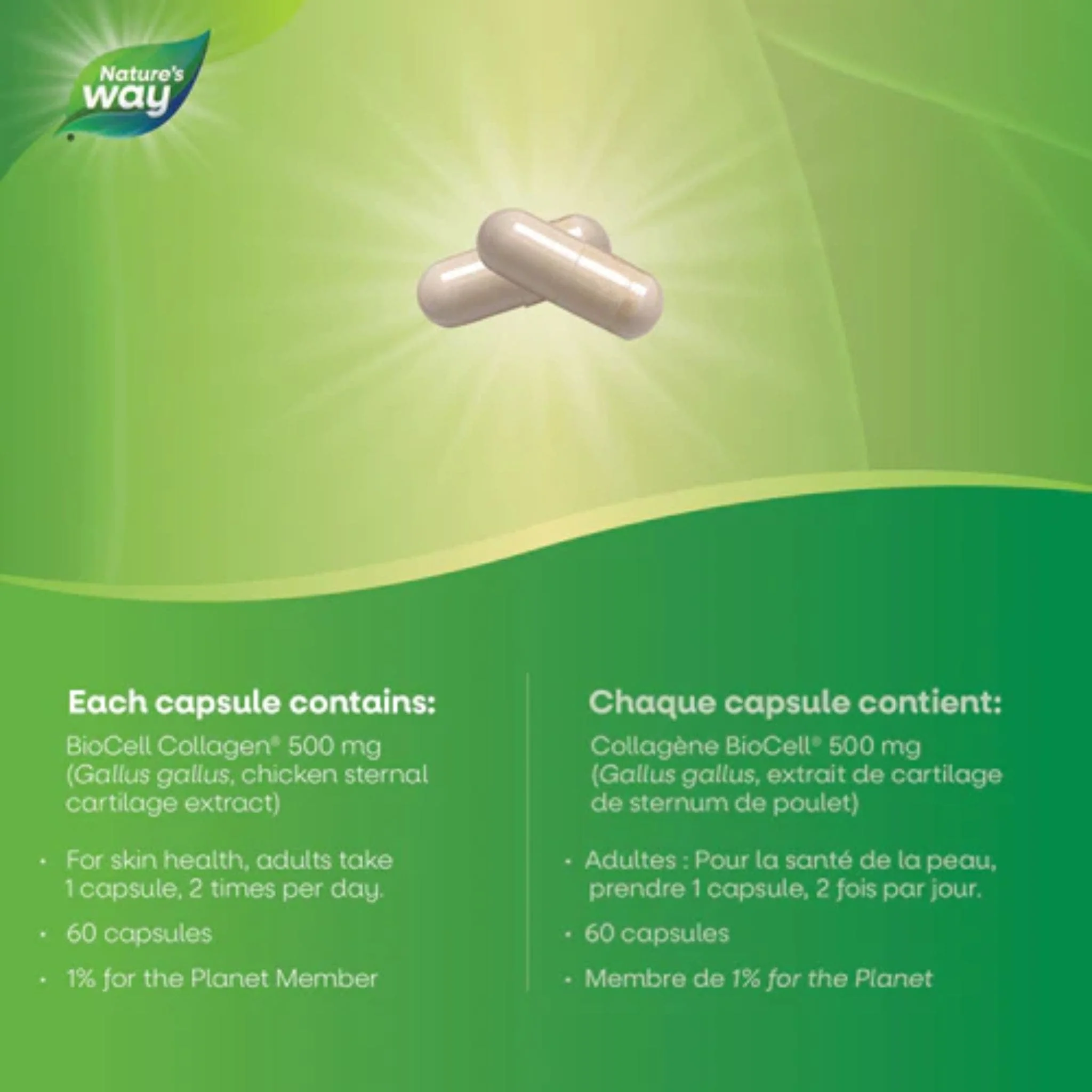 Nature's Way Hydraplenish Hyaluronic Acid (Made with BioCell Collagen), 60 Vcaps - Image 4