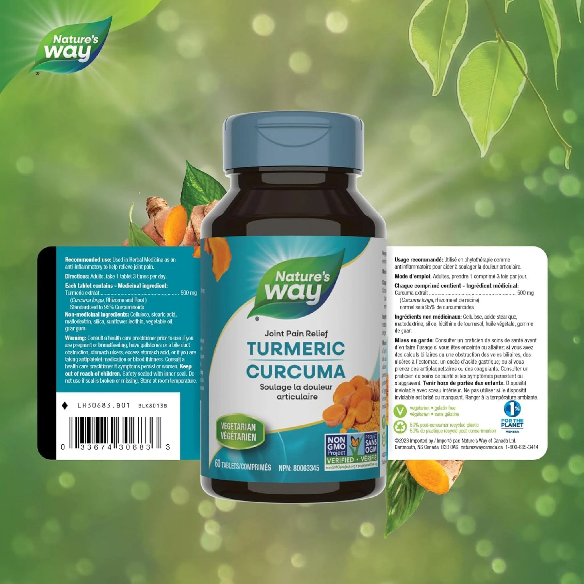 Nature's Way Turmeric Standardized 450mg (95% Curcuminoids) - Image 9