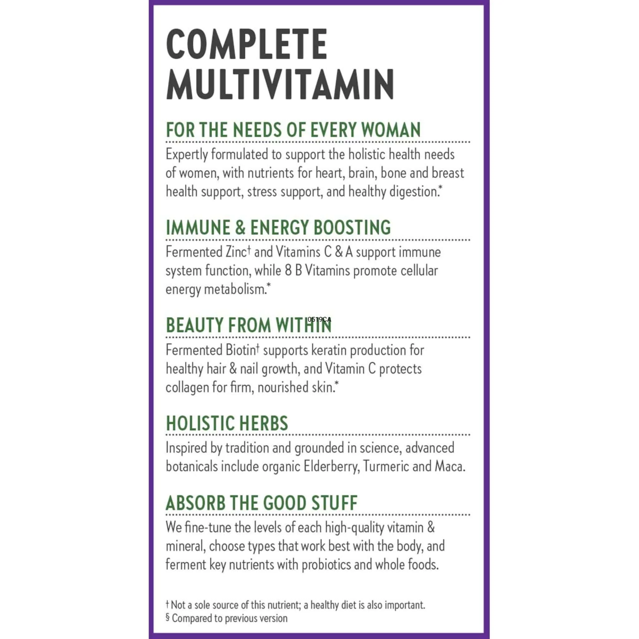 New Chapter Every Woman's One Daily Multivitamin Tablets - Image 6