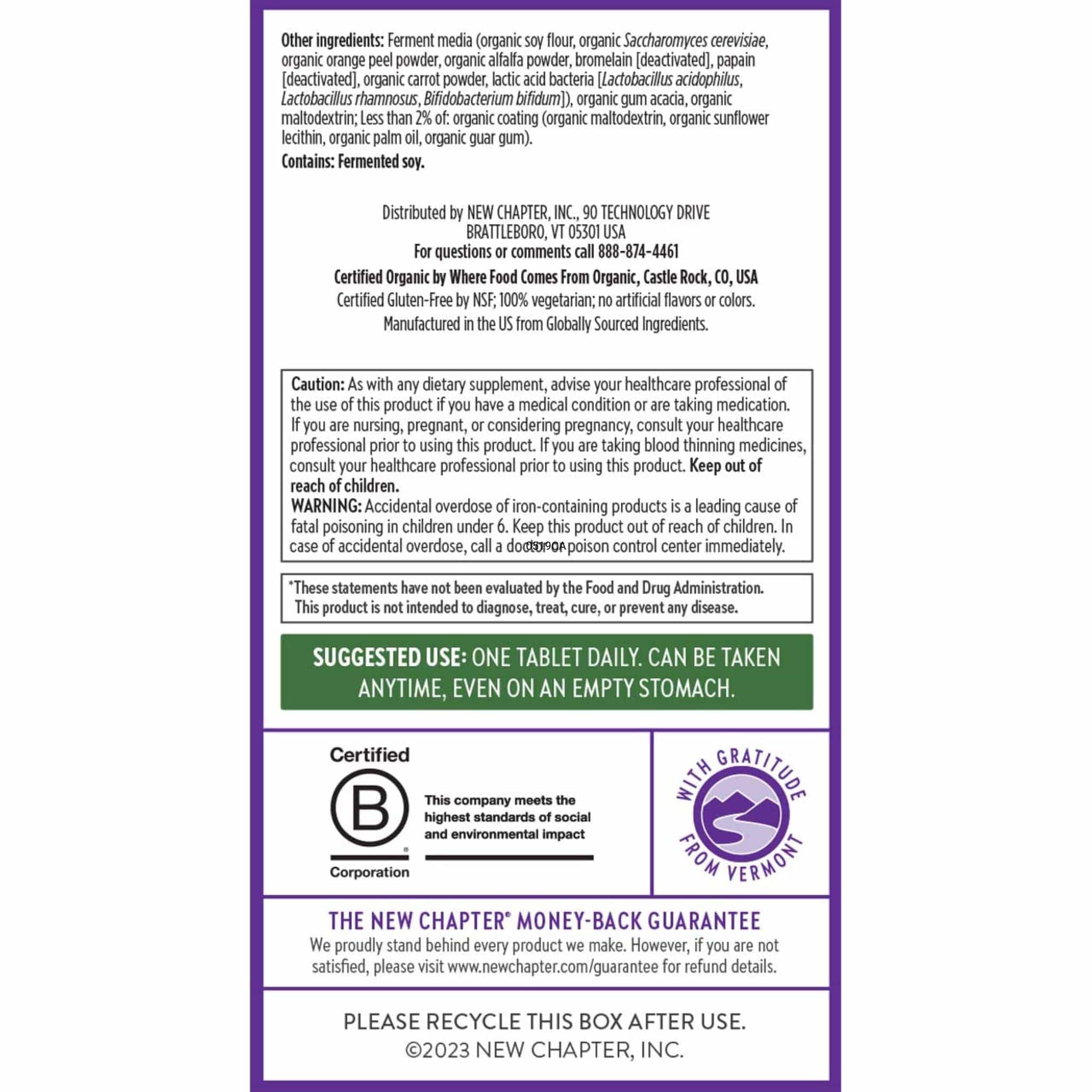 New Chapter Every Woman's One Daily Multivitamin Tablets - Image 7