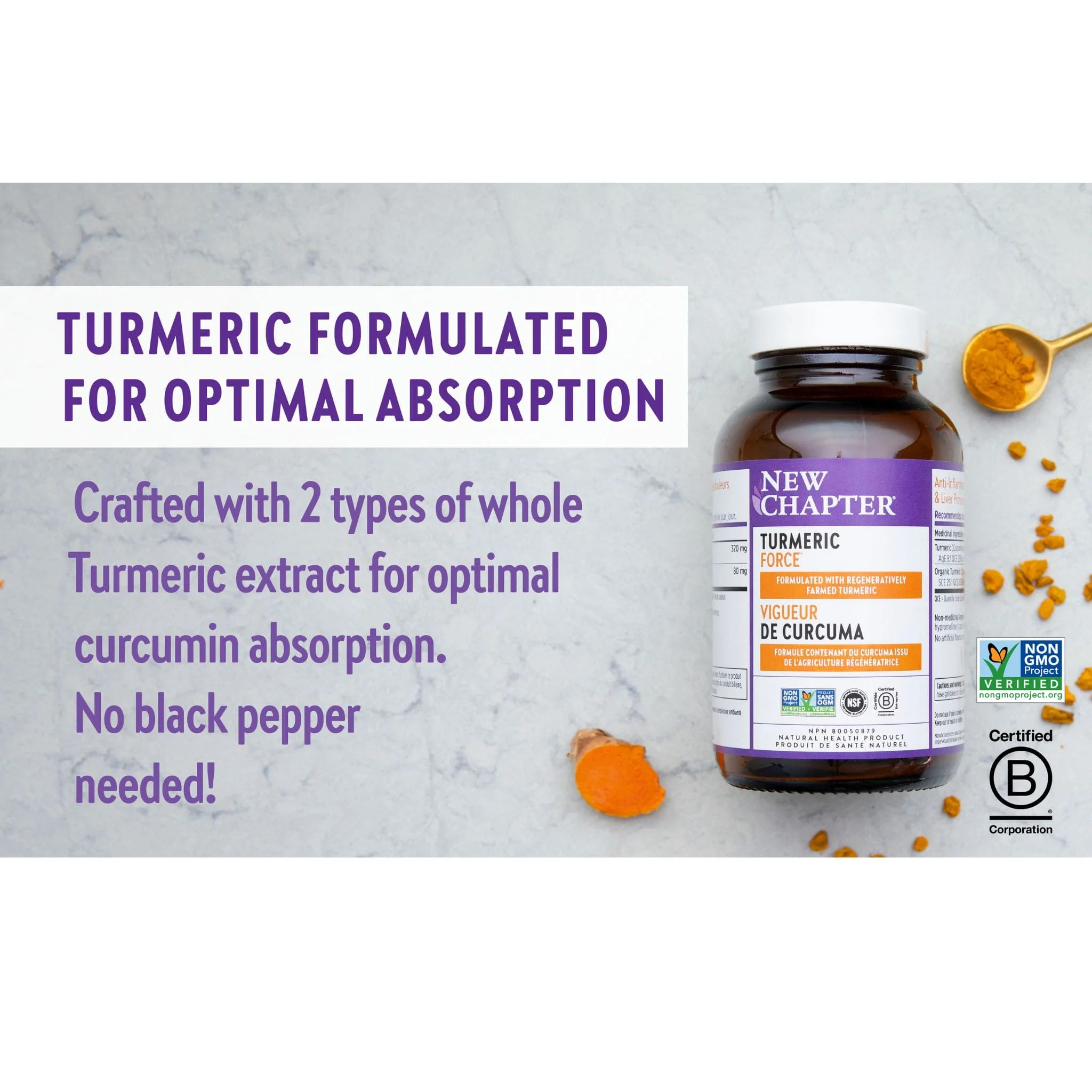 New Chapter Turmeric Force, 120 Capsules - Image 3