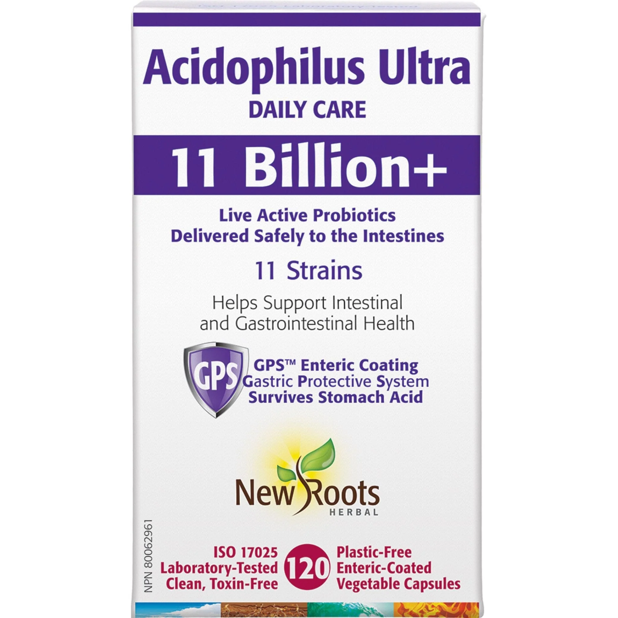 New Roots Acidophilus Ultra, Daily Care, 11 Billion Live Active Cells, 11 Strains, Guaranteed Potency - Image 3