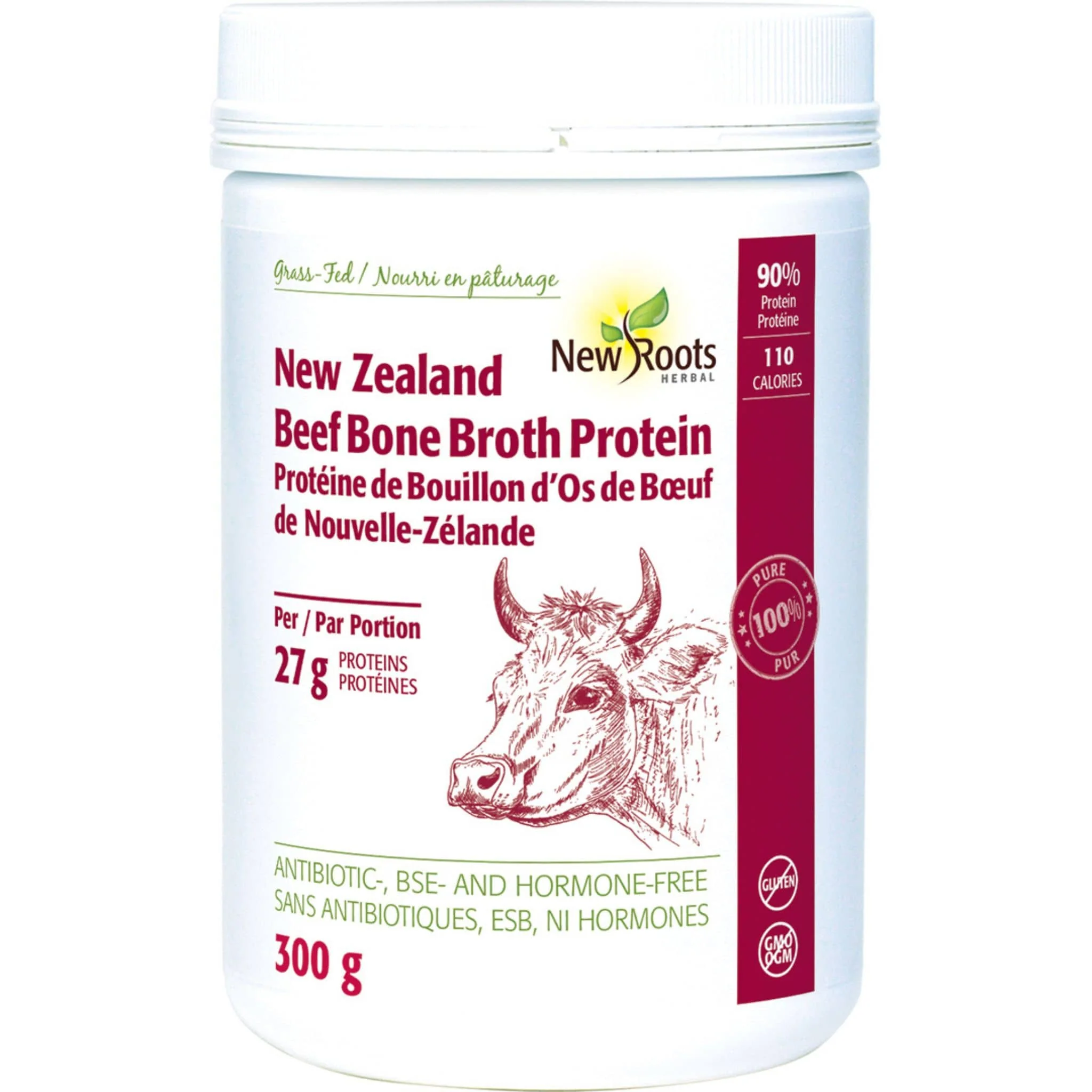 New Roots New Zealand Grass Fed Beef Bone Broth Protein, Antibiotic and Hormone-Free, 300g - Image 3
