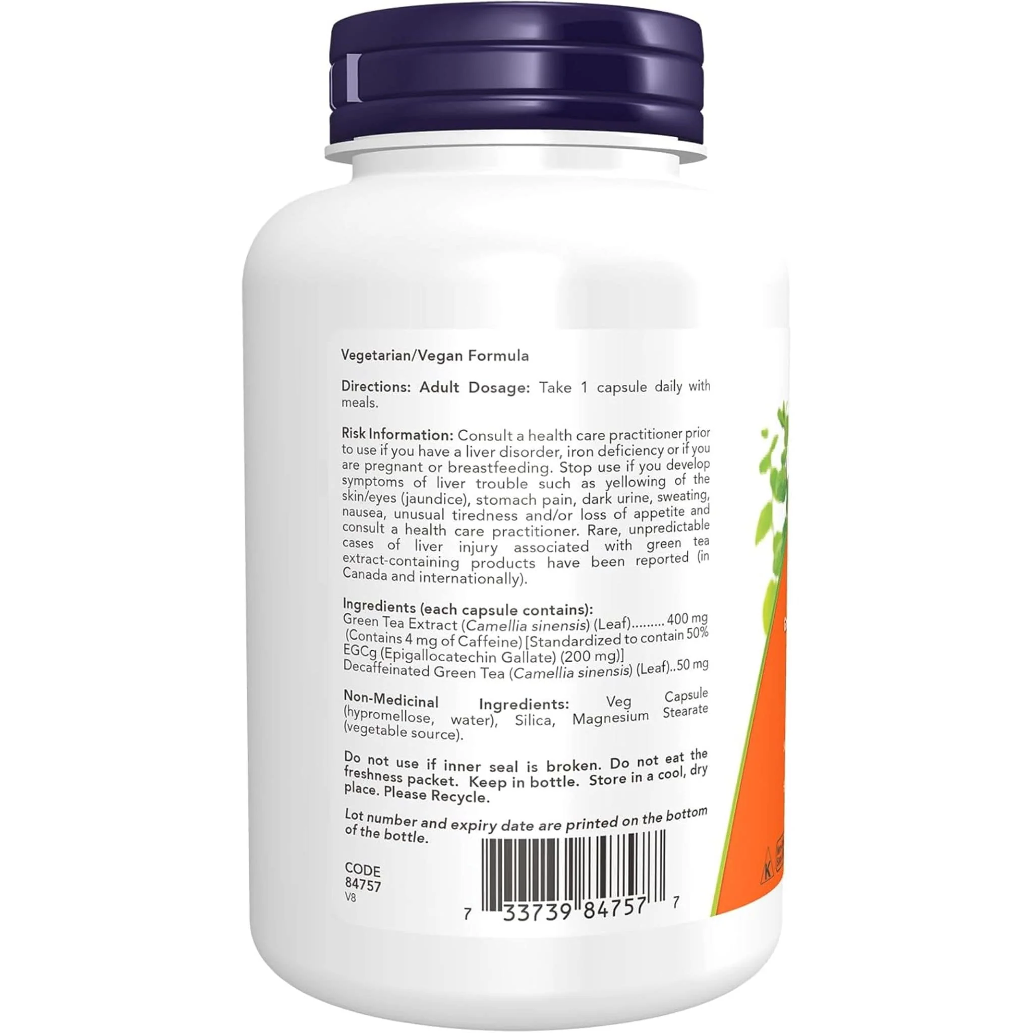 NOW EGCg Green Tea Extract 400mg Capsules - Image 7