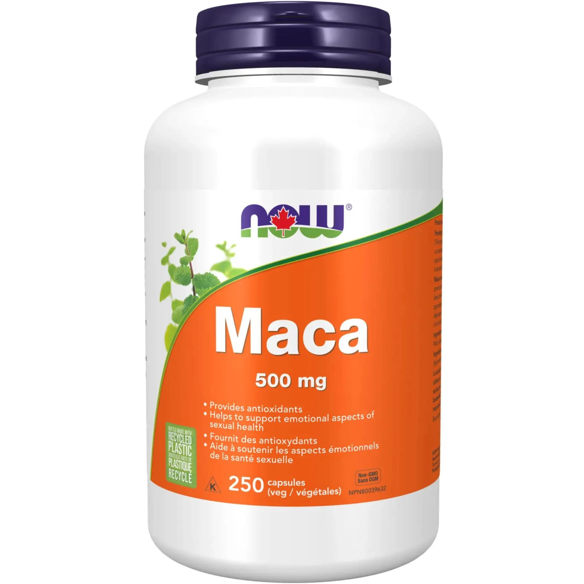 NOW Maca 500mg, Supports Hormonal Balance, Reproductive Health - Image 3