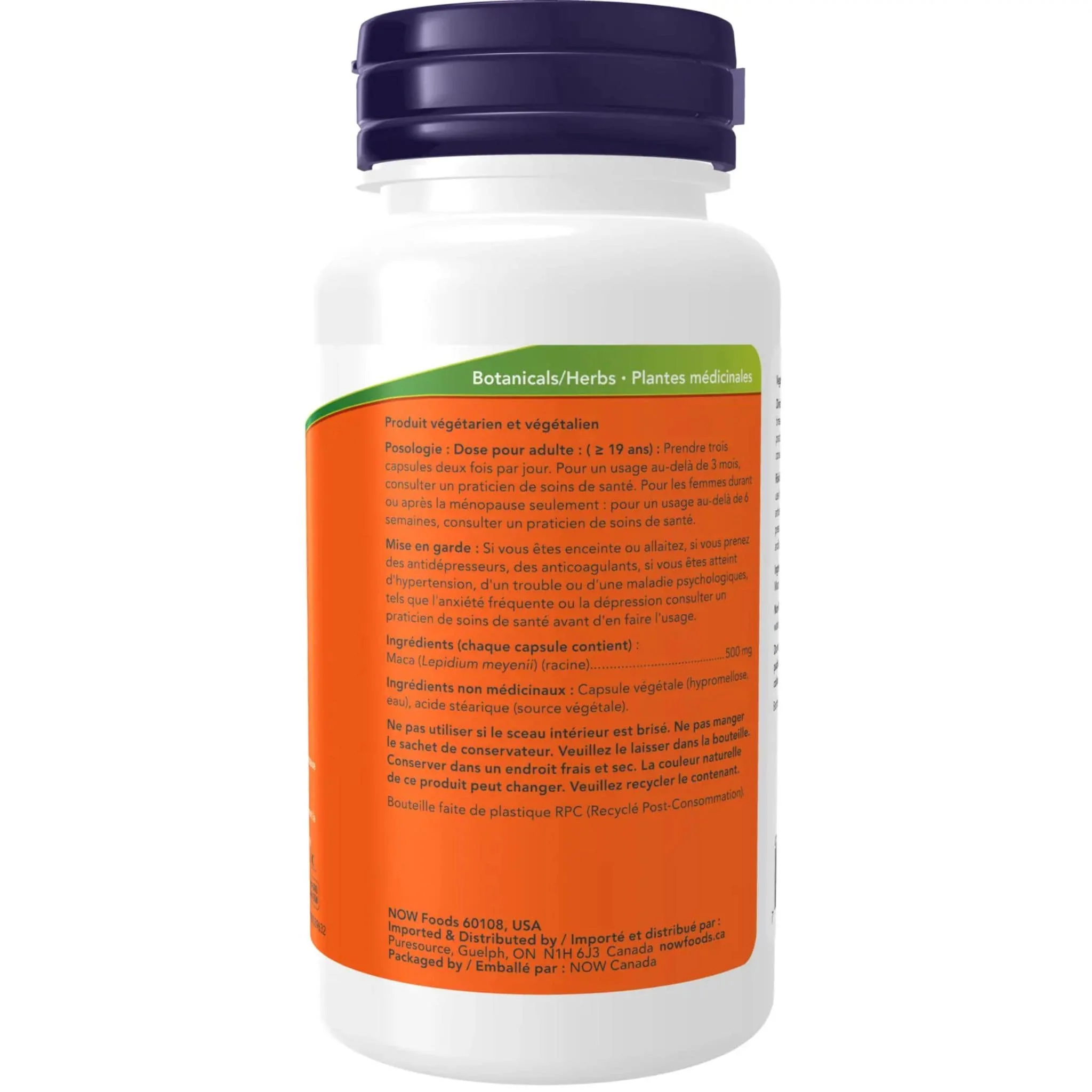 NOW Maca 500mg, Supports Hormonal Balance, Reproductive Health - Image 5