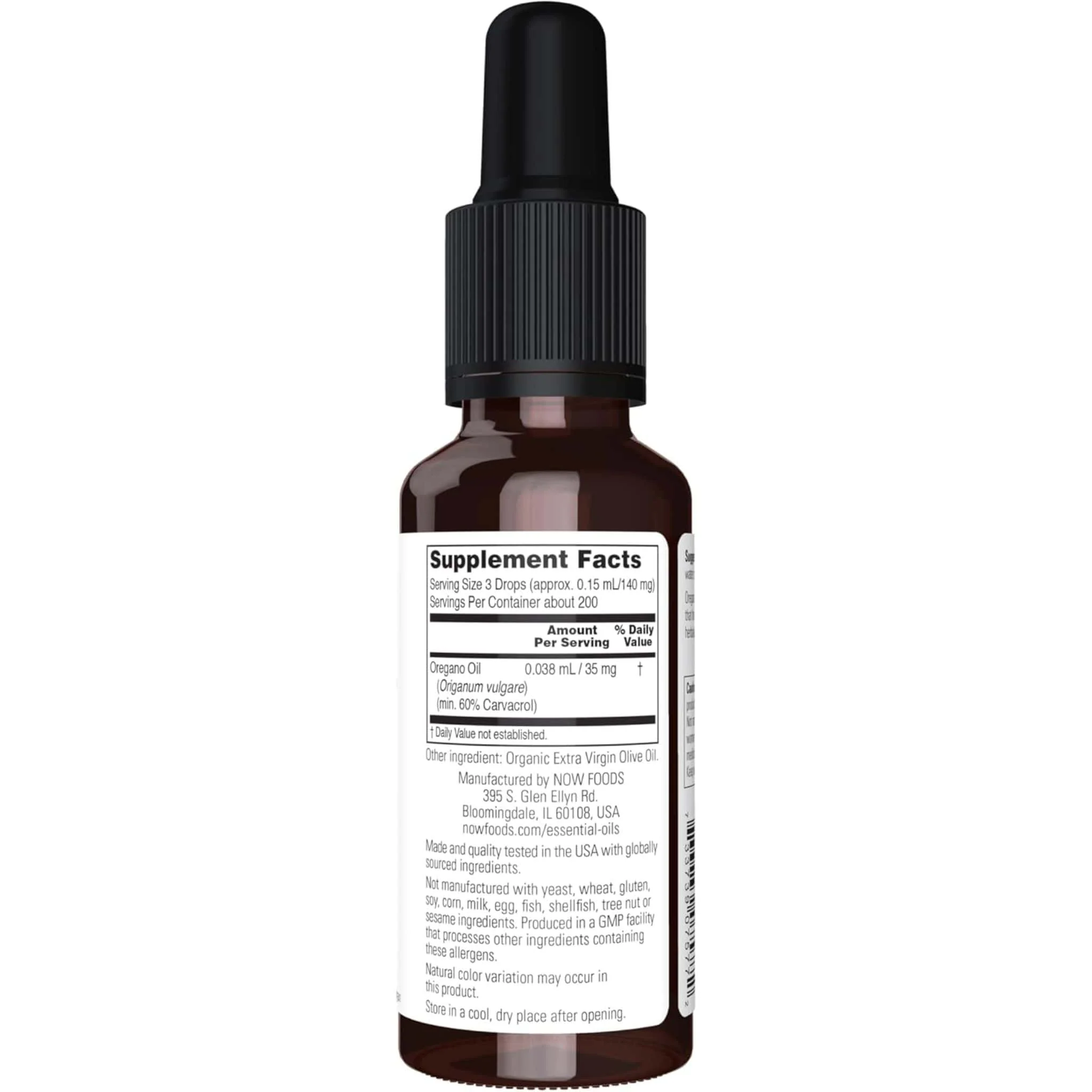 NOW Oil of Oregano, 25% Oil Blend, 30ml - Image 3