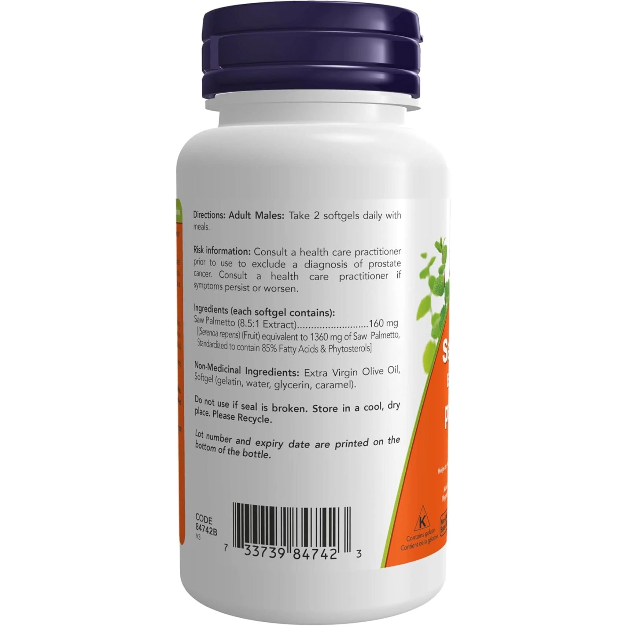 NOW Saw Palmetto, Standard Extract, 160mg - Image 6