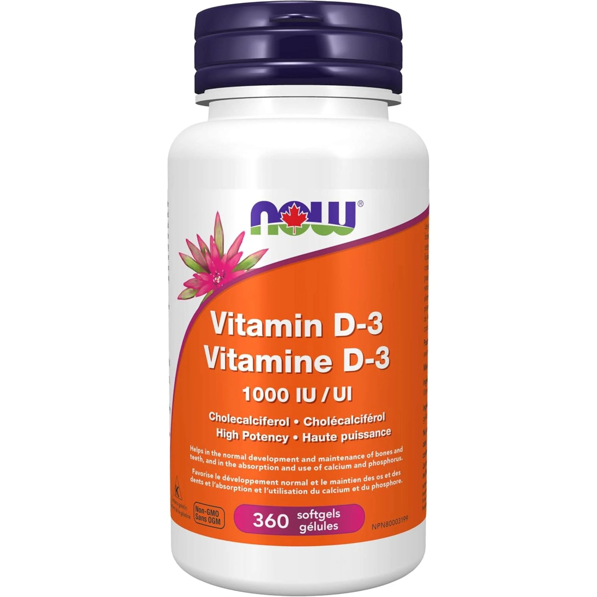 NOW Vitamin D3 1000IU Softgels - Image 5