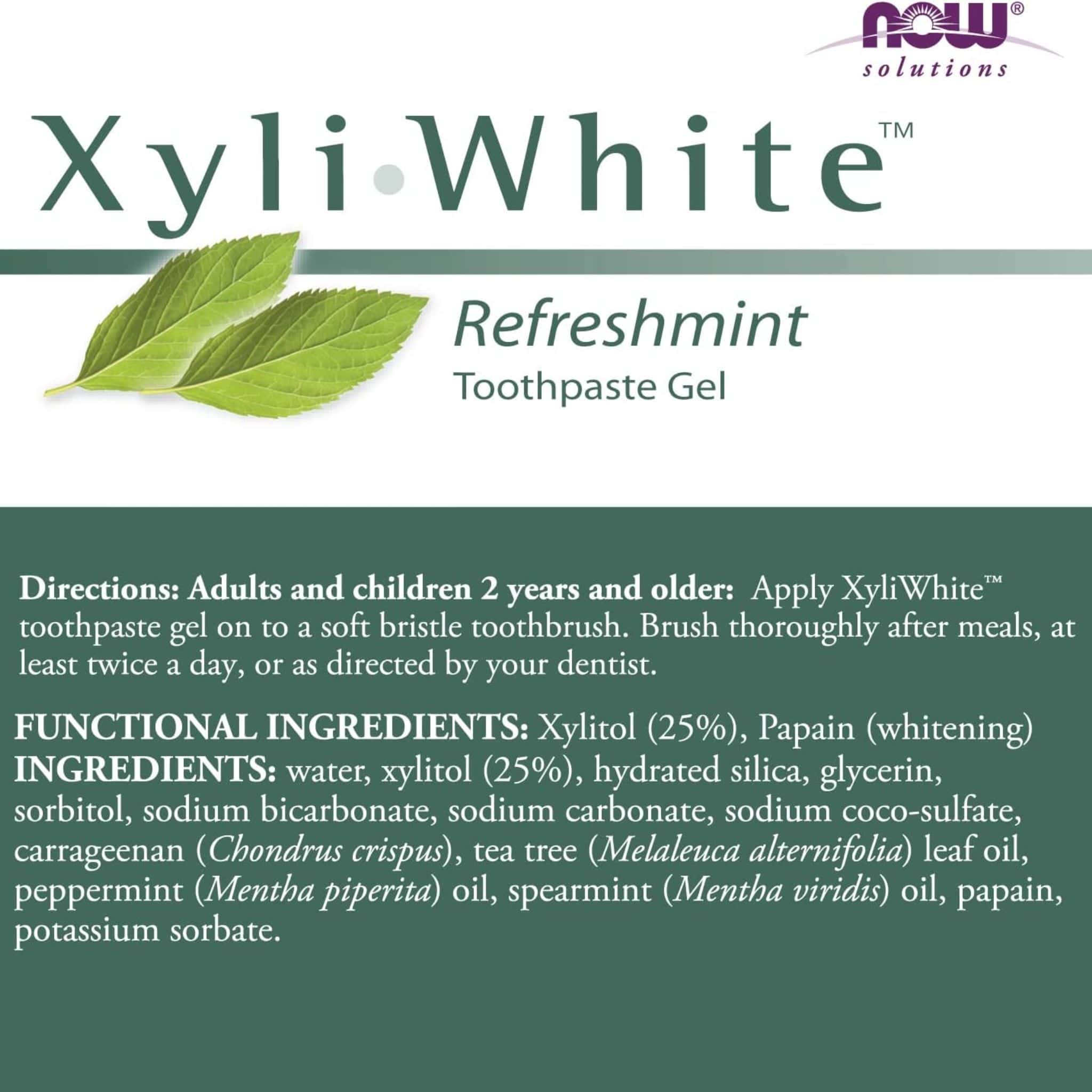 NOW XyliWhite Toothpaste Gel, 181g - Image 23