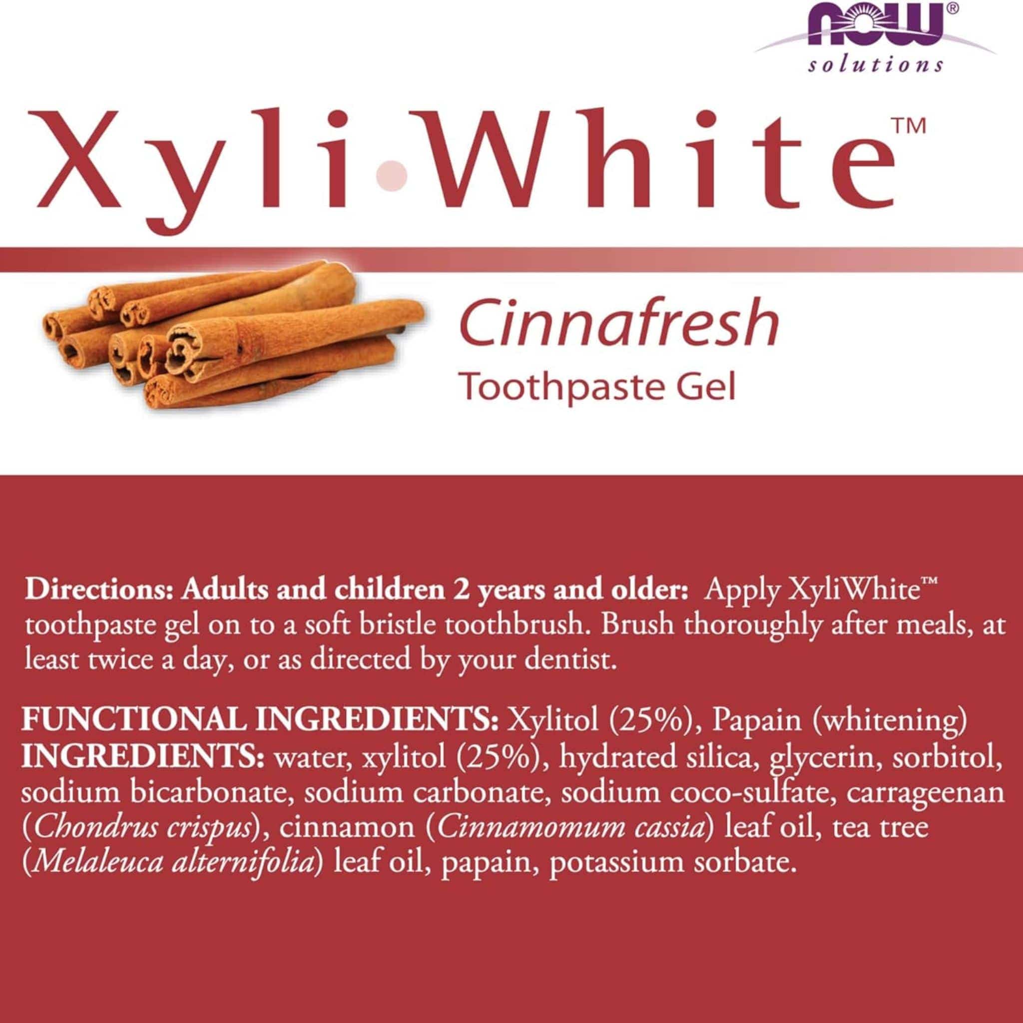 NOW XyliWhite Toothpaste Gel, 181g - Image 3