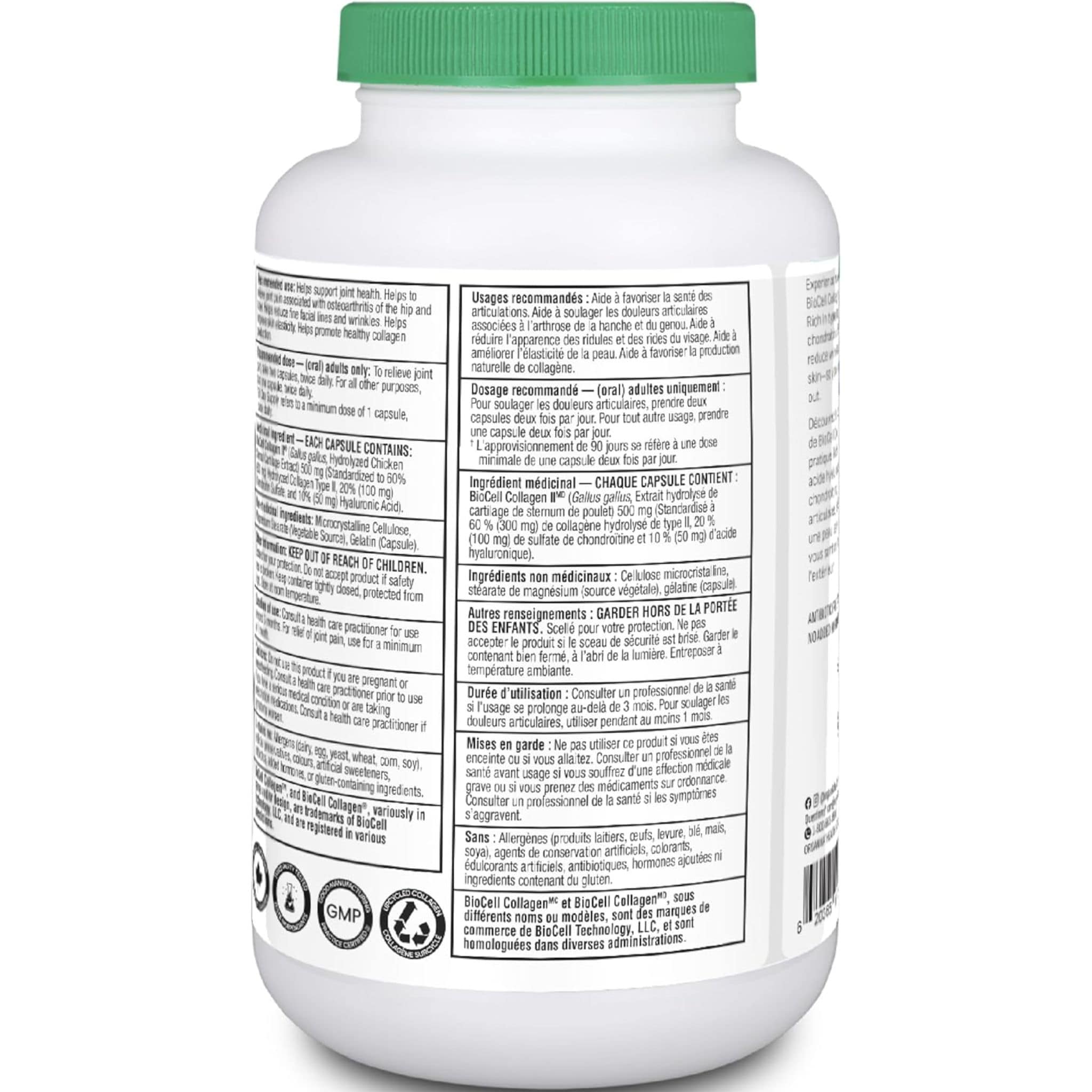 Organika BioCell Collagen 500mg, HA-300 (Hyaluronic Acid) - Image 3