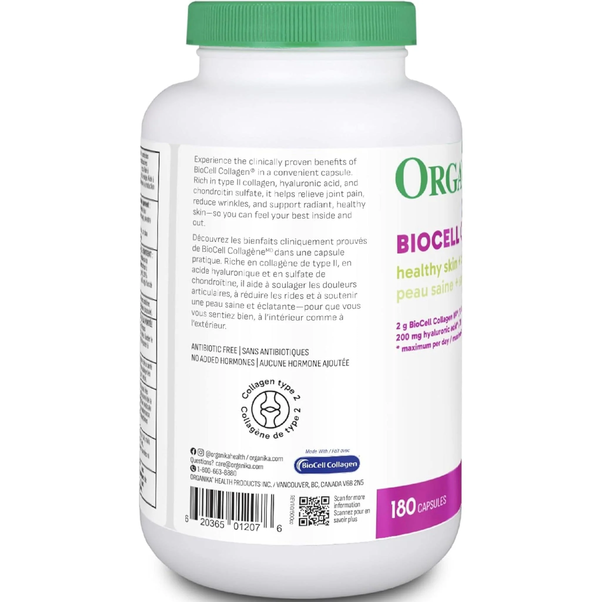 Organika BioCell Collagen 500mg, HA-300 (Hyaluronic Acid) - Image 4
