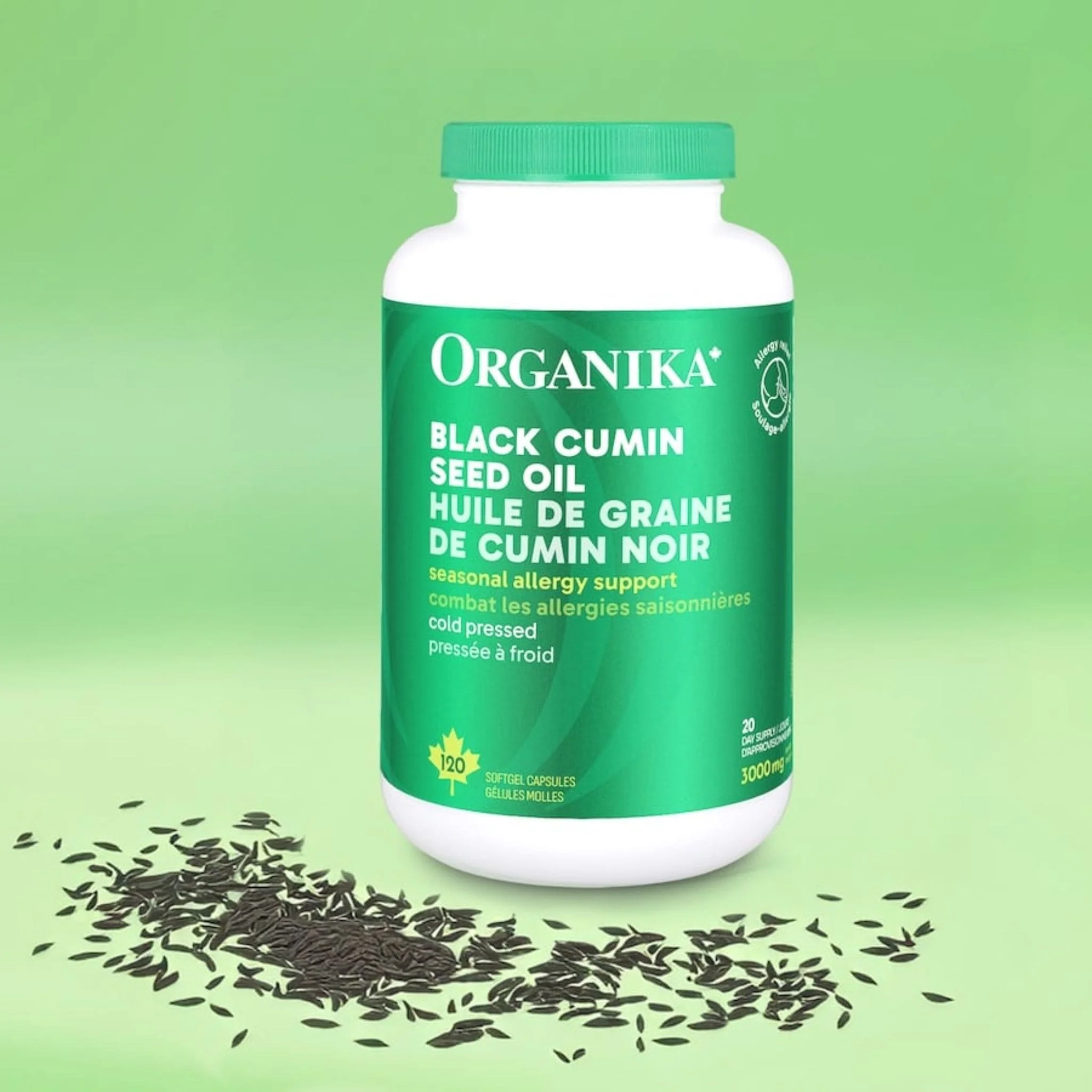 Organika Black Cumin Seed Oil 500mg, Seasonal Allergy Support - Image 10