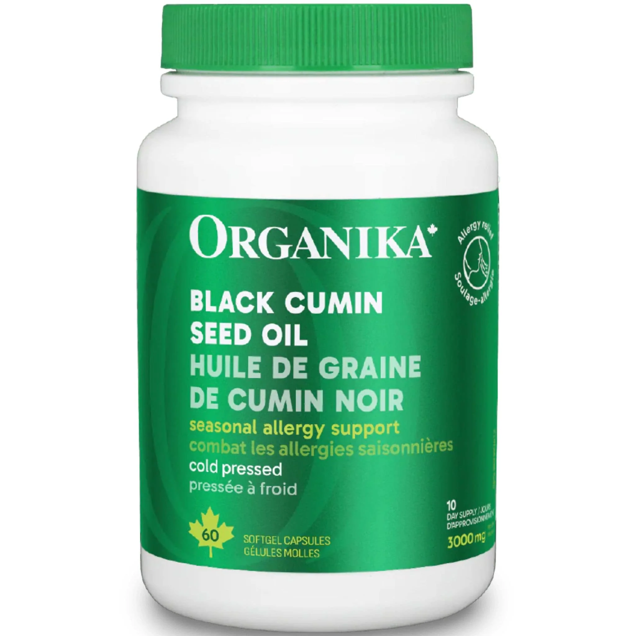 Organika Black Cumin Seed Oil 500mg, Seasonal Allergy Support - Image 11