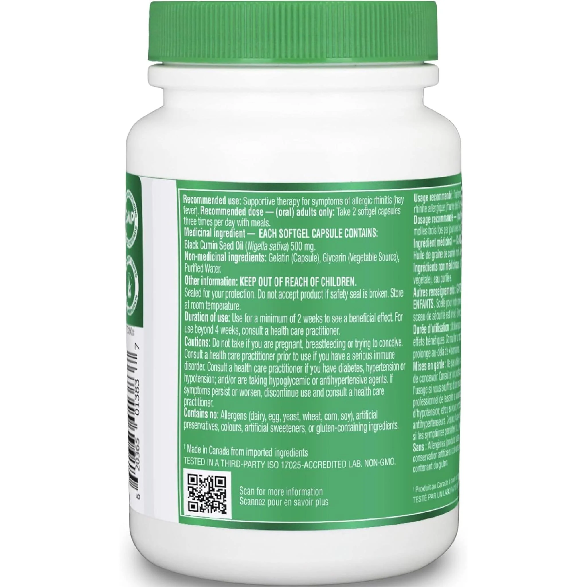 Organika Black Cumin Seed Oil 500mg, Seasonal Allergy Support - Image 14