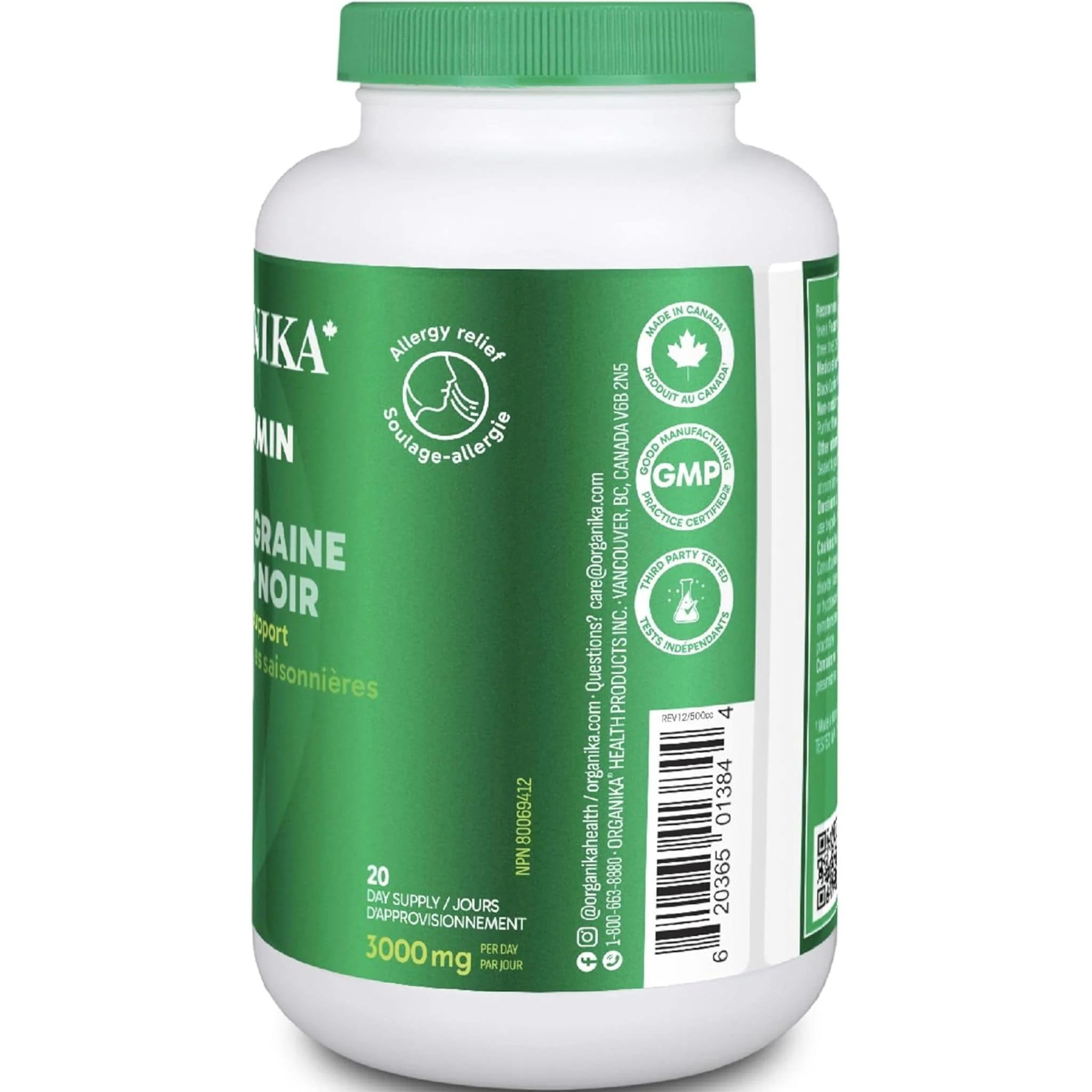 Organika Black Cumin Seed Oil 500mg, Seasonal Allergy Support - Image 3