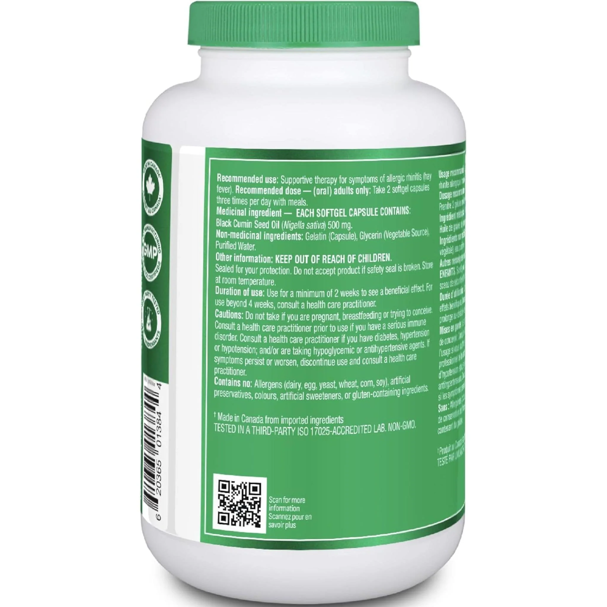 Organika Black Cumin Seed Oil 500mg, Seasonal Allergy Support - Image 4