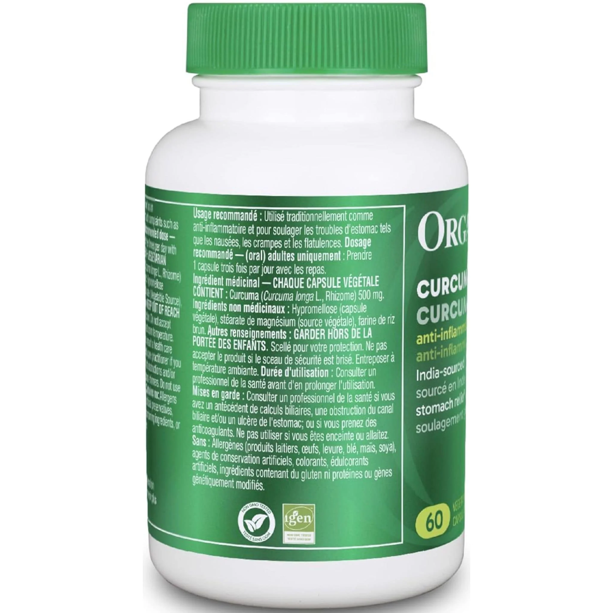 Organika Curcumin 500mg (Anti-inflammatory) - Image 3