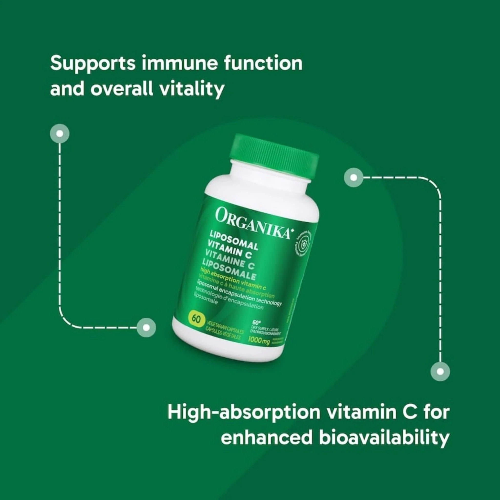 Organika Liposomal Vitamin C 500mg, 60 Vegetable Capsules - Image 8