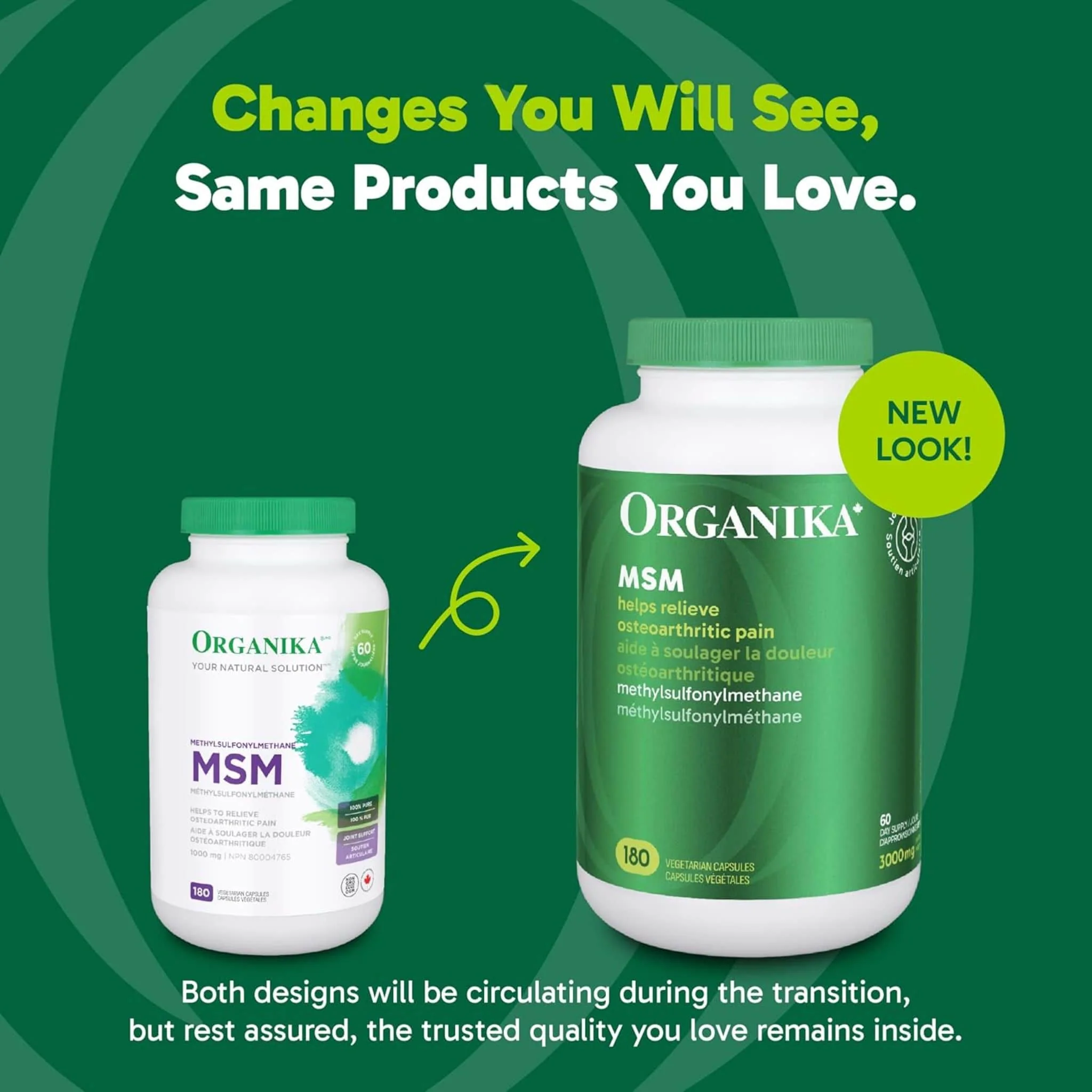 Organika MSM 1000mg 100% Pure MSM, Helps Relieve Osteoarthritic Pain), 180-360 Capsules - Image 13