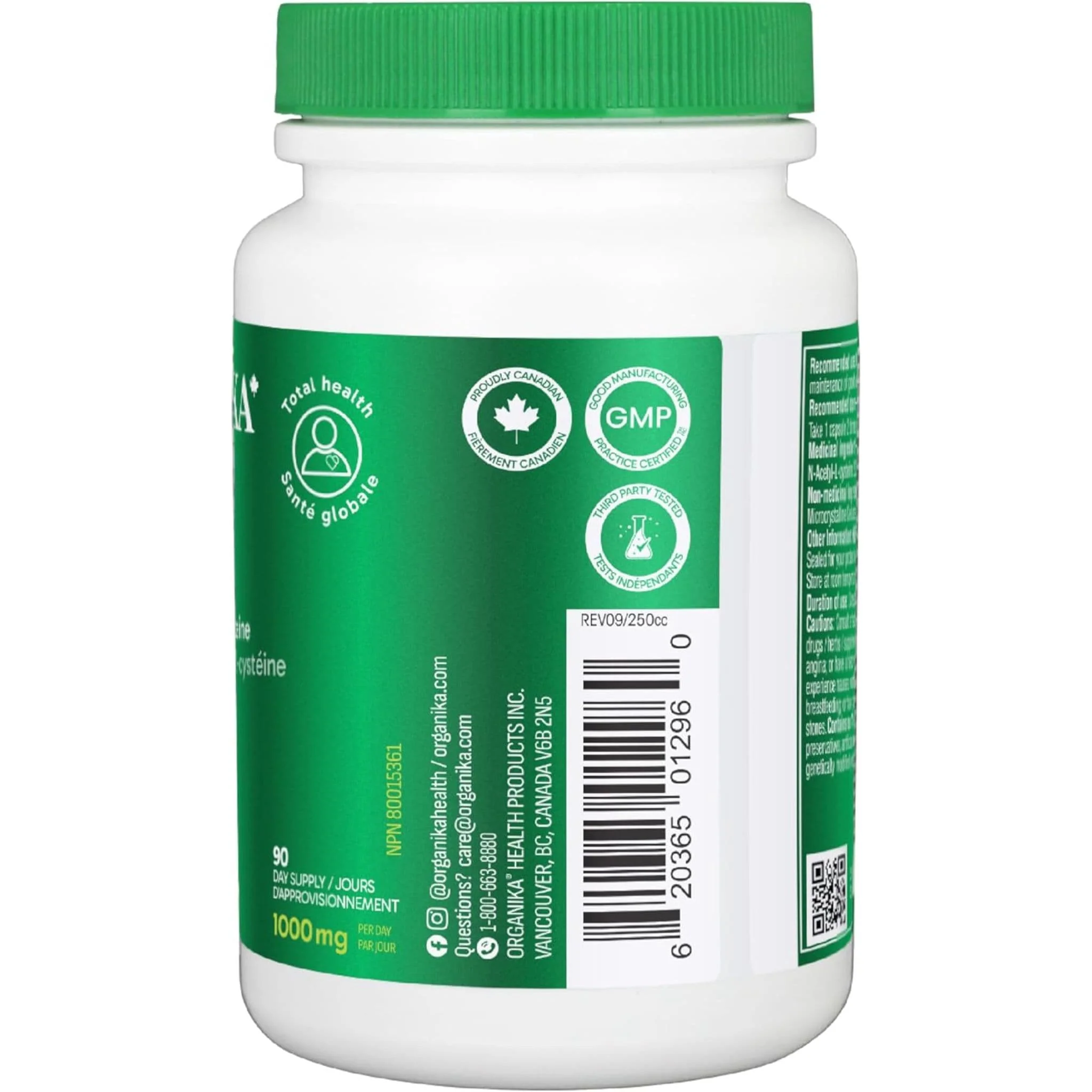 Organika NAC (N-Acetyl-L-Cysteine), 500mg - Image 10