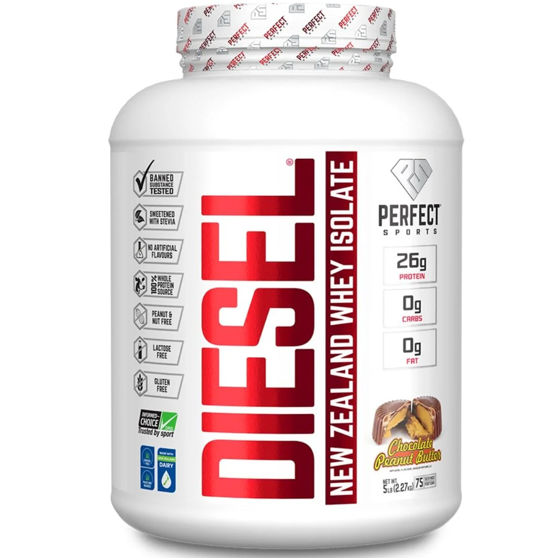 Perfect Sports Diesel New Zealand Whey Isolate Protein Powder, Nearly Lactose-Free, Gluten-Free - Image 10