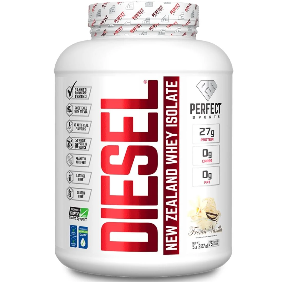 Perfect Sports Diesel New Zealand Whey Isolate Protein Powder, Nearly Lactose-Free, Gluten-Free - Image 12