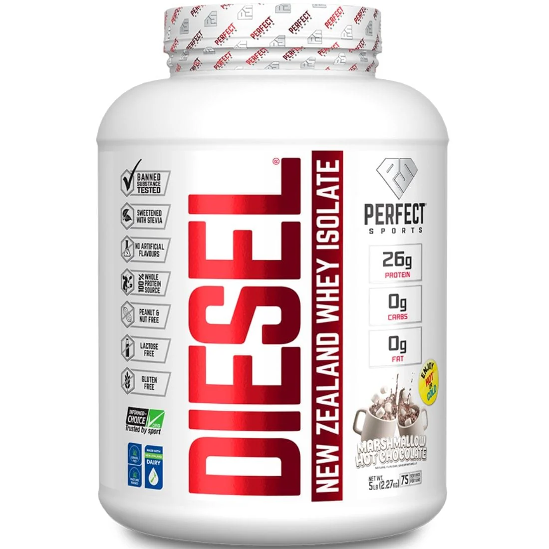 Perfect Sports Diesel New Zealand Whey Isolate Protein Powder, Nearly Lactose-Free, Gluten-Free - Image 13