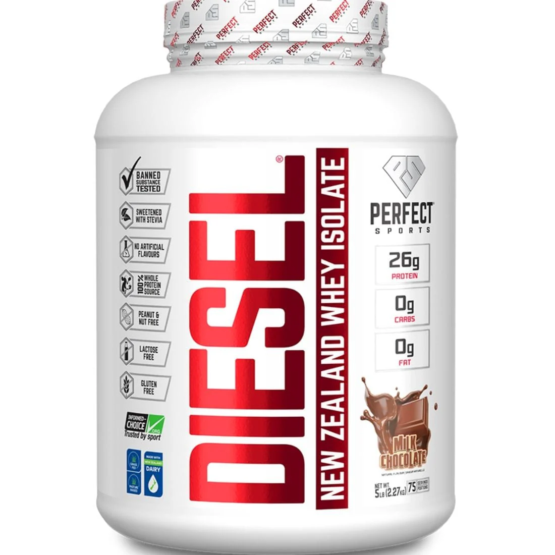 Perfect Sports Diesel New Zealand Whey Isolate Protein Powder, Nearly Lactose-Free, Gluten-Free - Image 14