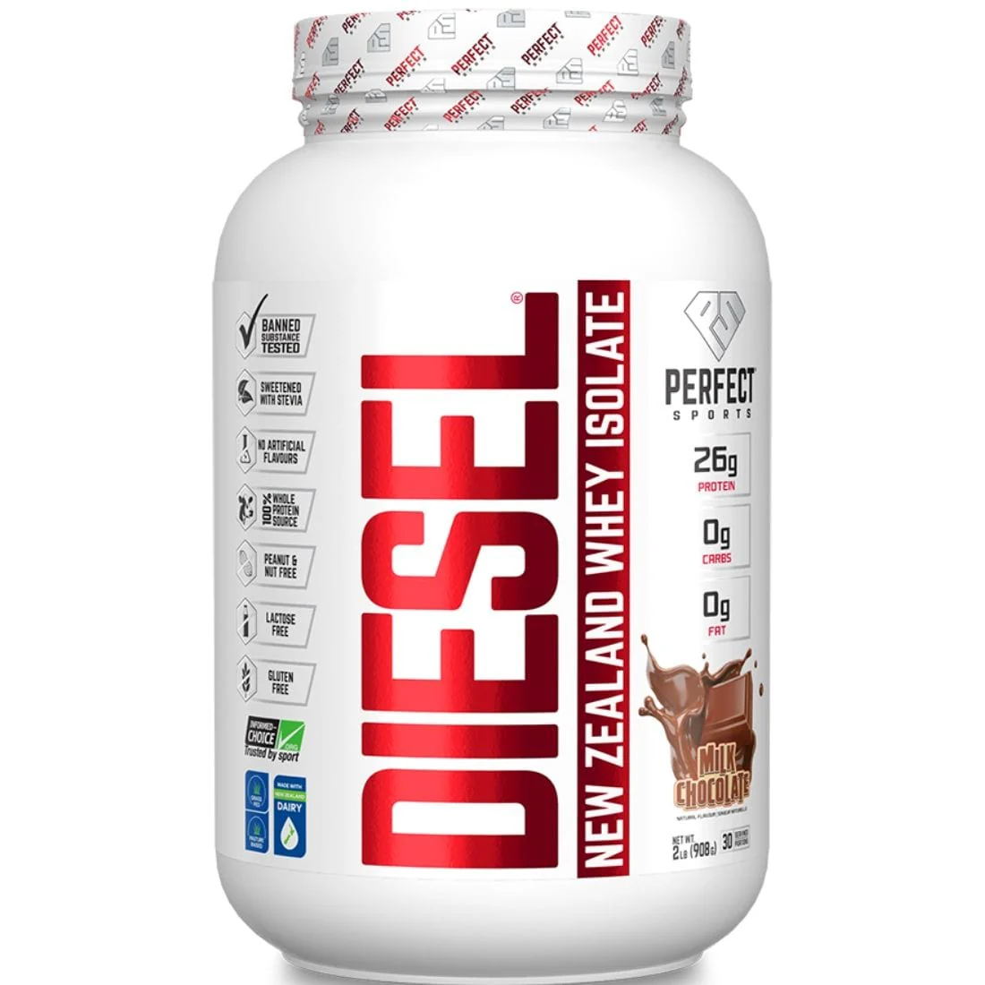 Perfect Sports Diesel New Zealand Whey Isolate Protein Powder, Nearly Lactose-Free, Gluten-Free - Image 7