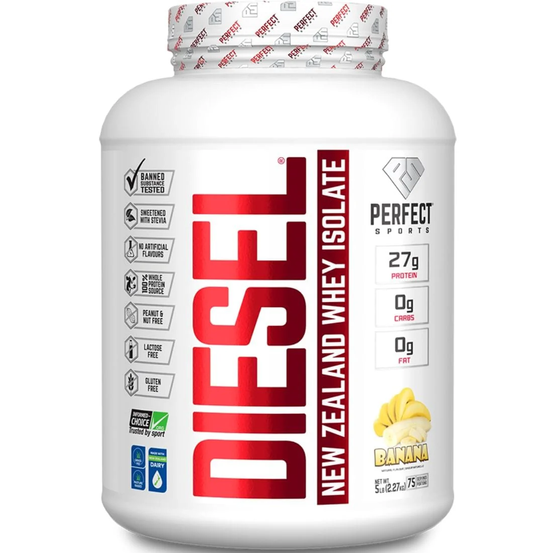 Perfect Sports Diesel New Zealand Whey Isolate Protein Powder, Nearly Lactose-Free, Gluten-Free - Image 9
