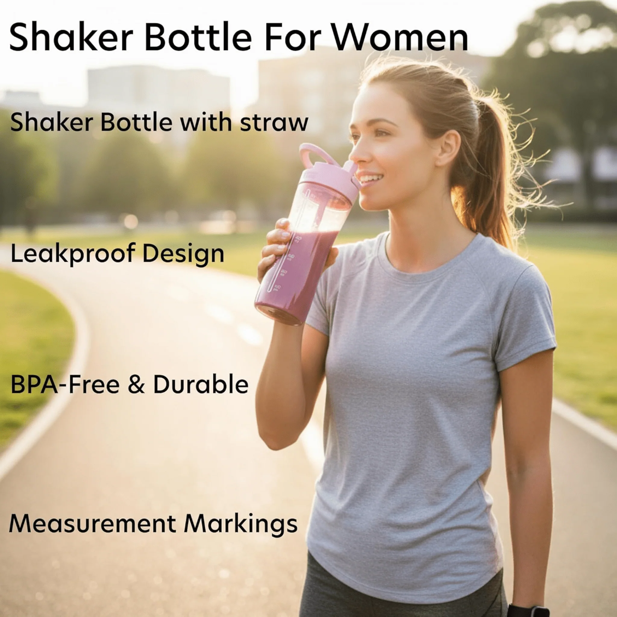 PerfectShaker LUMA Shaker Cup with Built In Straw, Ultra Premium Tritan Plastic, Leak-Proof, Shatter-Proof and Odor Resistant, 828ml - Image 8