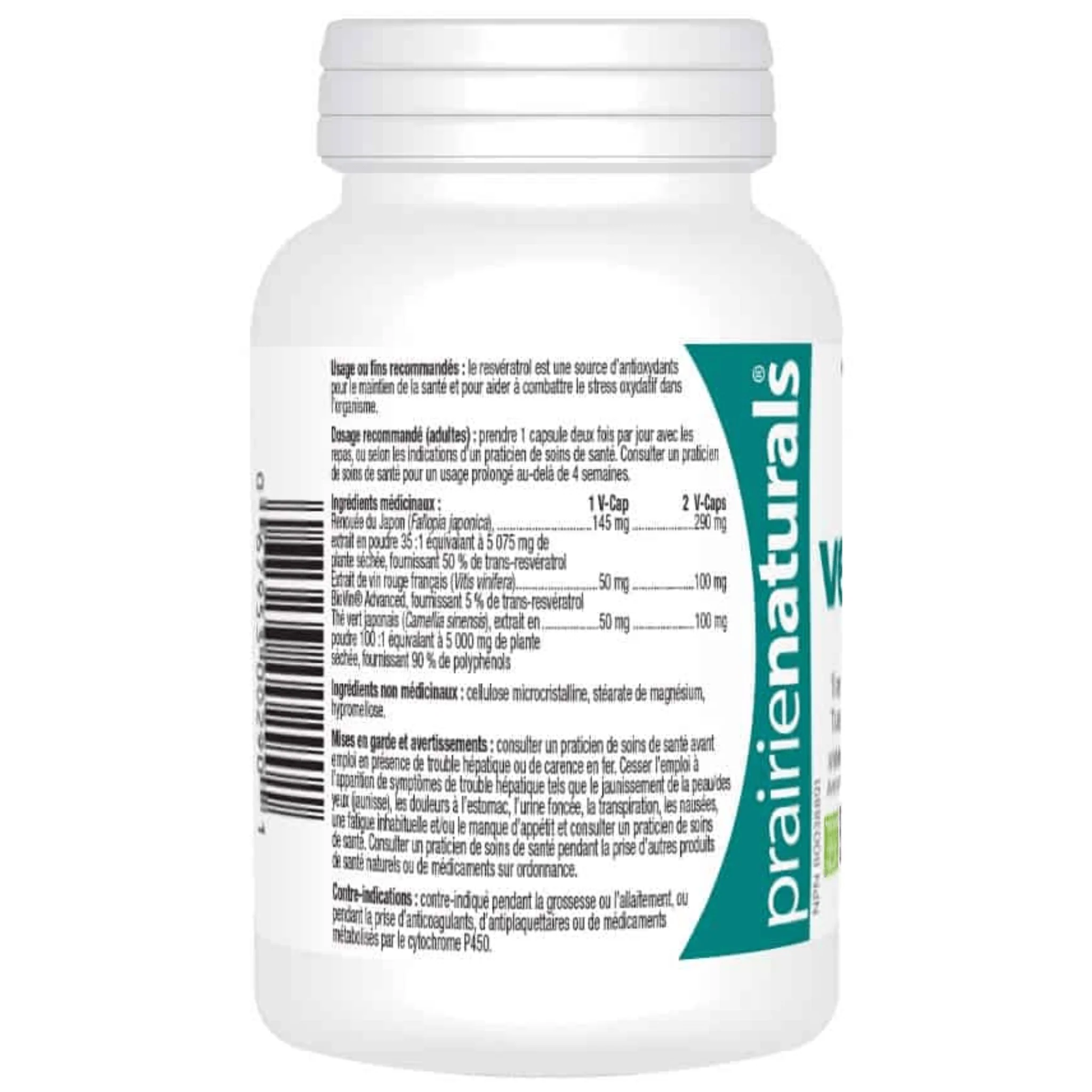 Prairie Naturals Resveratrol Rx 245mg (Transresveratrol and Polyphenols) - Image 3