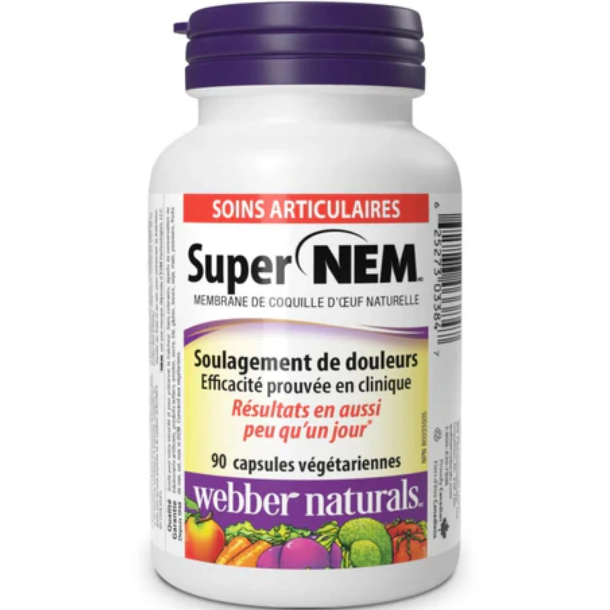 Webber Naturals Super NEM 500mg, Natural Eggshell Memberane, Helps Relieve Joint Pain, 30-90 Vegetable Capsules - Image 9