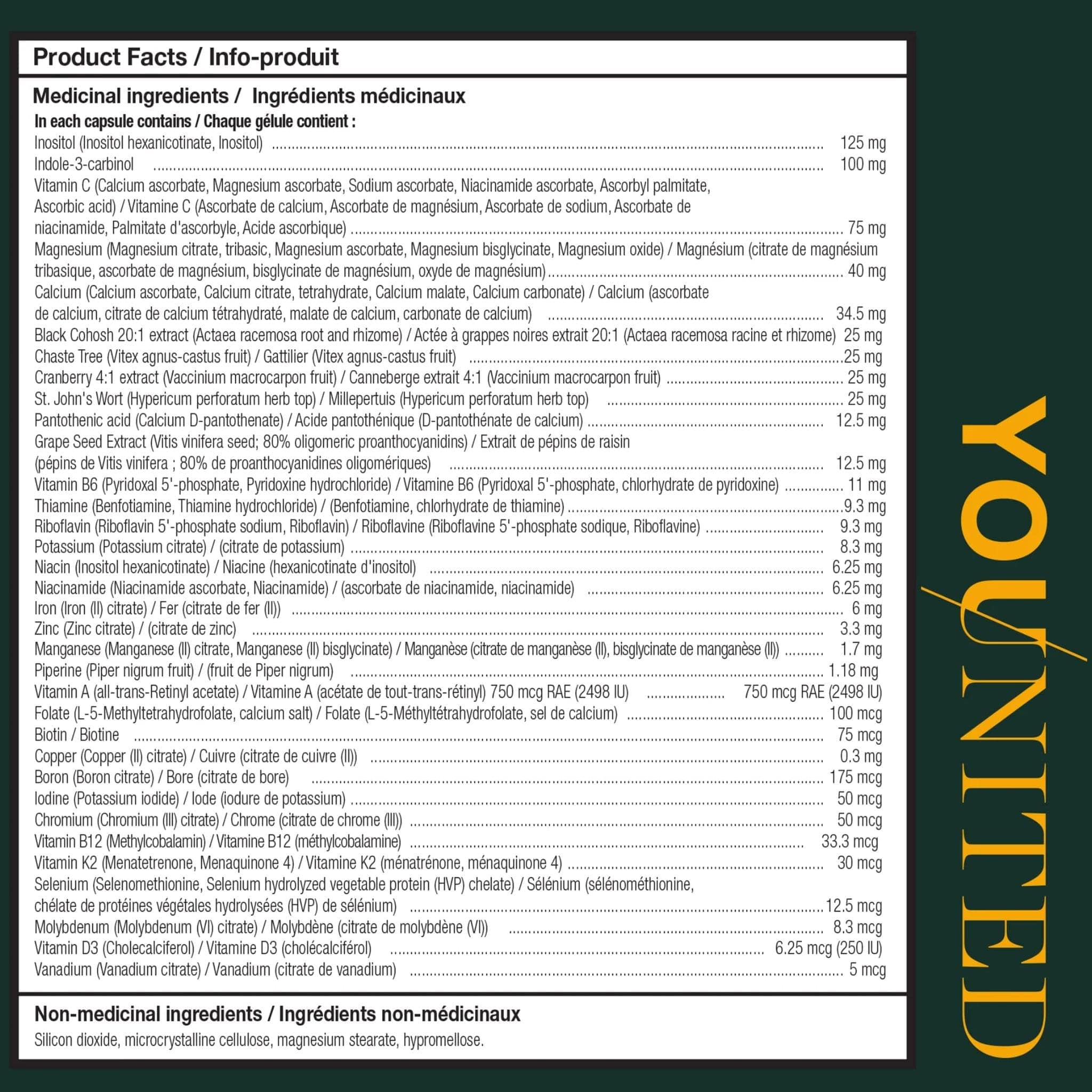 Younited Active Women's Multi, Daily Multivitamin for Women, Supports Hormone Balance, Energy and Bone Health, 120 Vegetable Capsules - Image 5